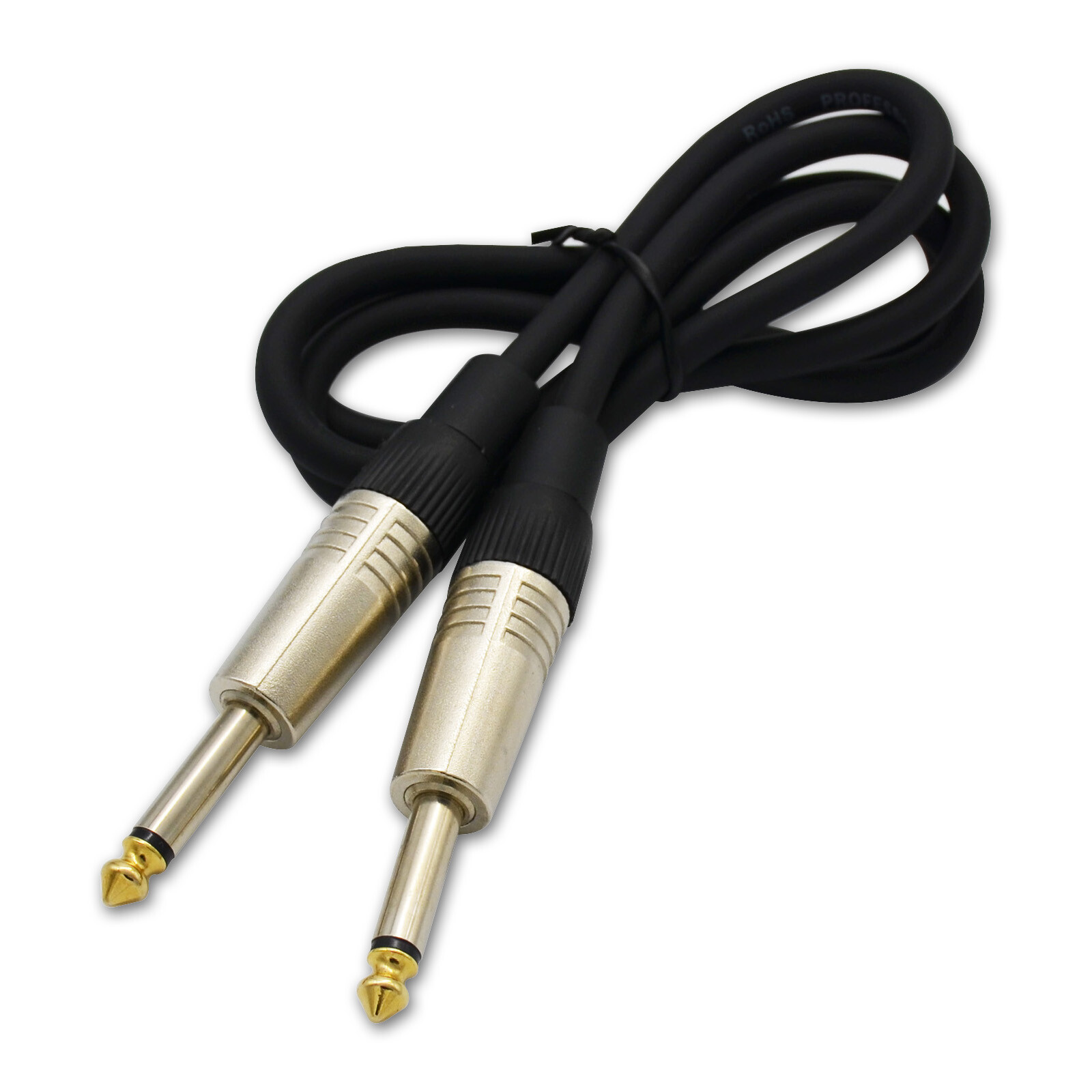 6.35 mm (1/4 in) Jack Male Bass Amp Cord for Electric Guitar and Pedal Board