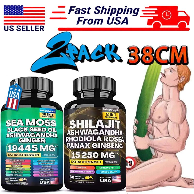 Dynamic Vitality Bundle - Sea Moss Multivitamin & Shilajit Power Combo Set -USA
