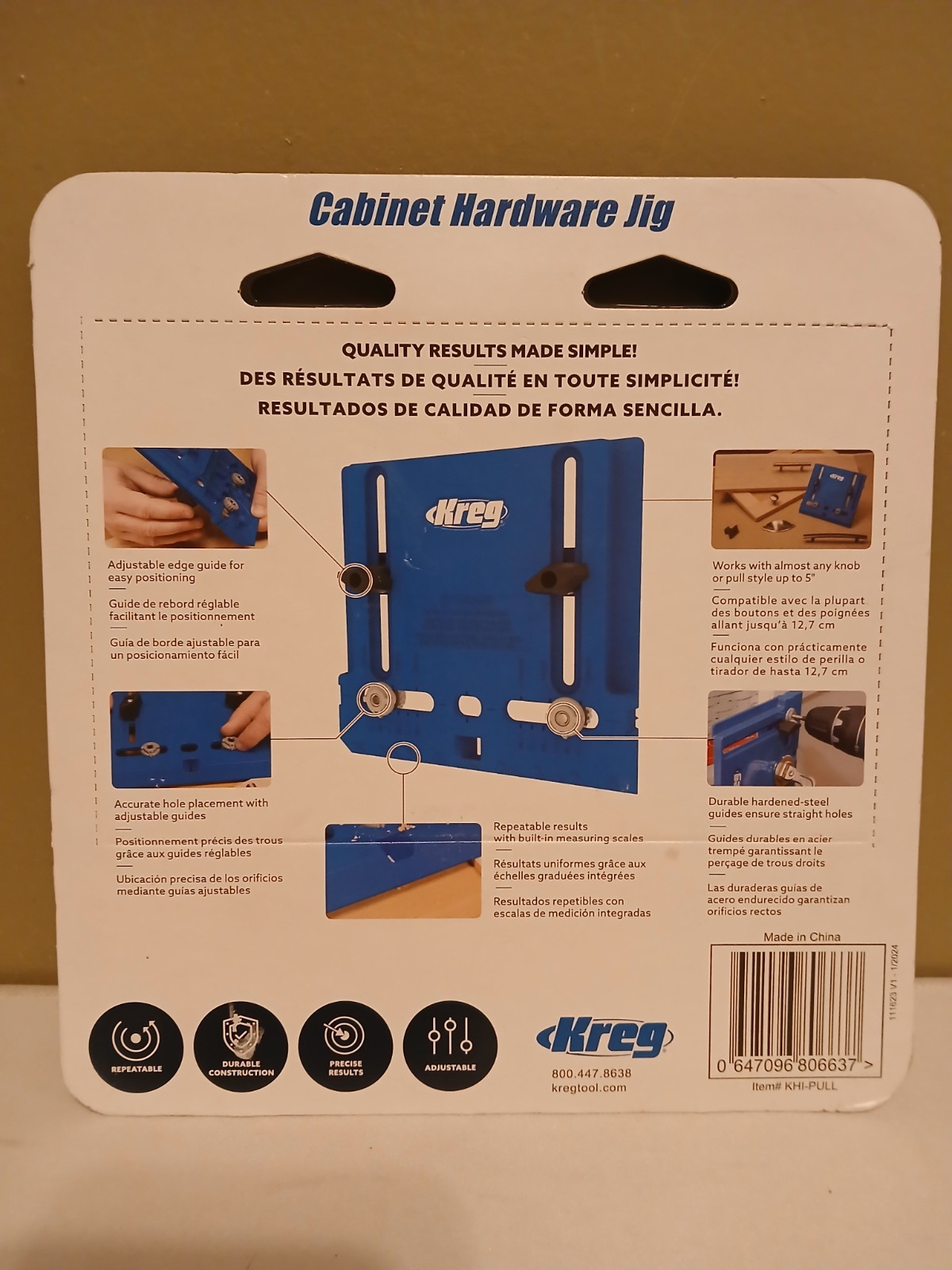 NEW KREG KHI-PULL Cabinet Hardware Jig