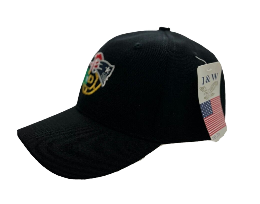 Boston 4 Team Logo BASEBALL CAP hat New England Patriots Red Sox Bruins Celtics