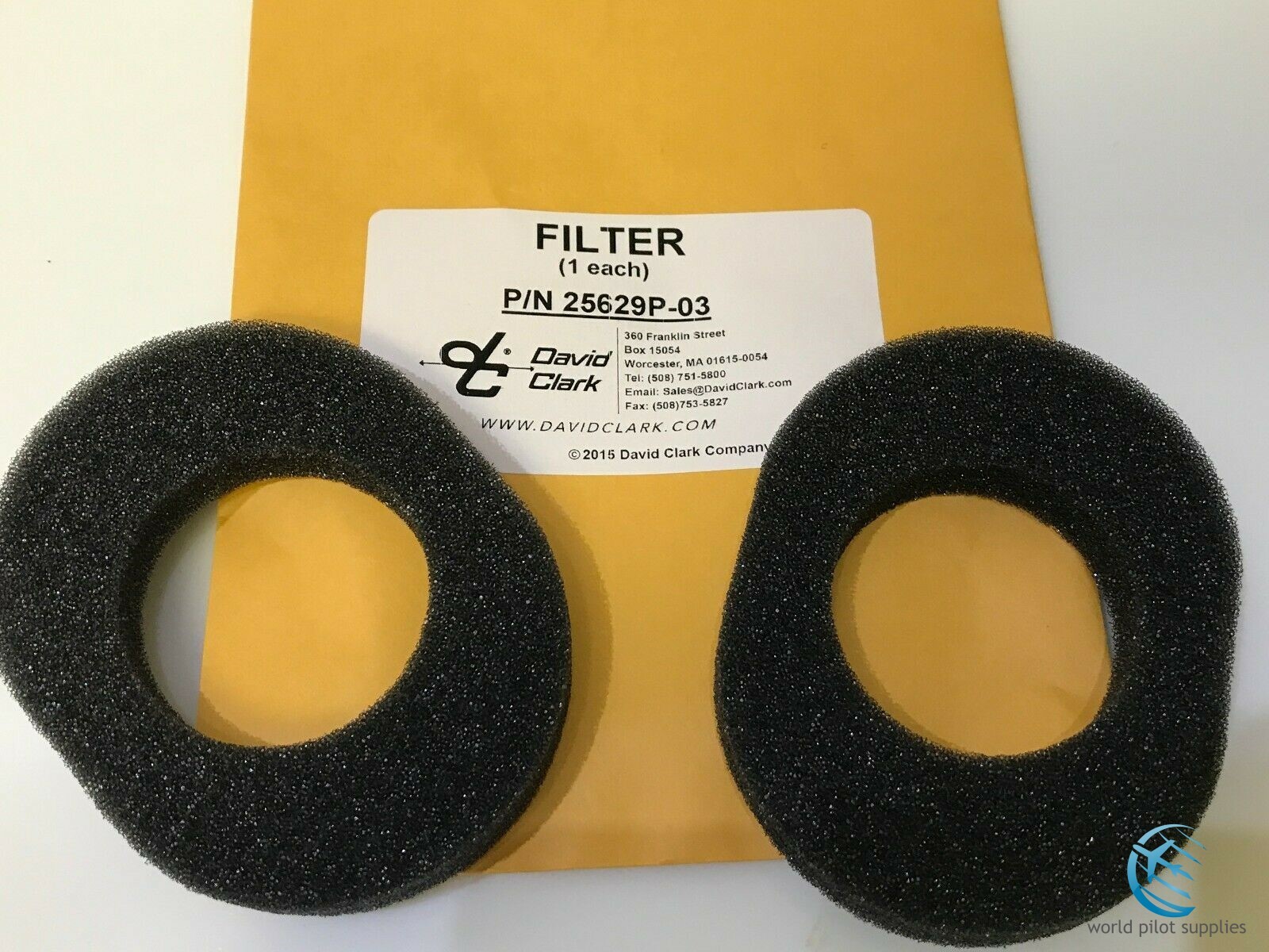 ORIGINAL DAVID CLARK INT. DOME FILTERS for MANY HEADSETS 1 pair p/n 25629P-03