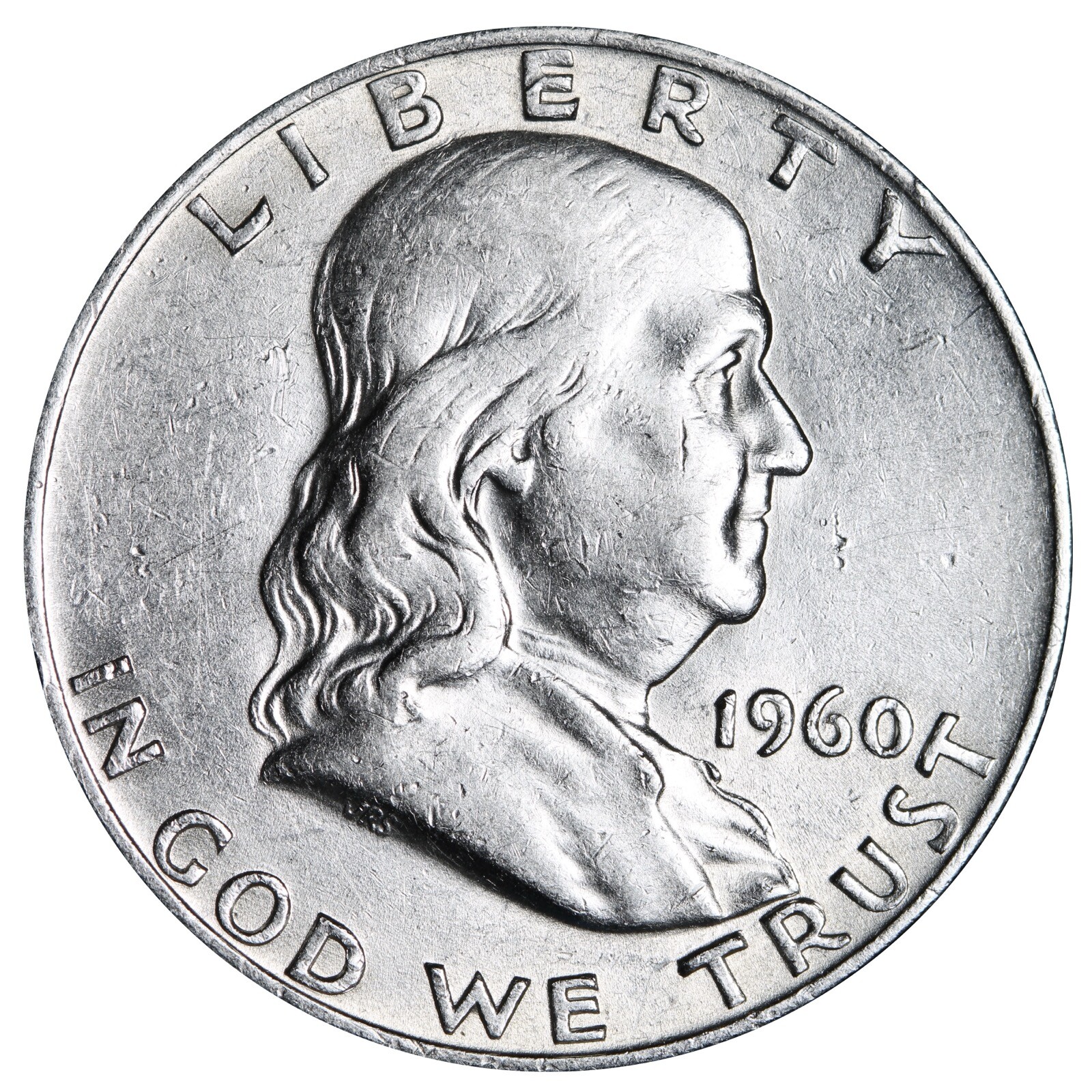 1960-D Franklin SILVER Half Dollar Brilliant XF/AU Complete Your Album!