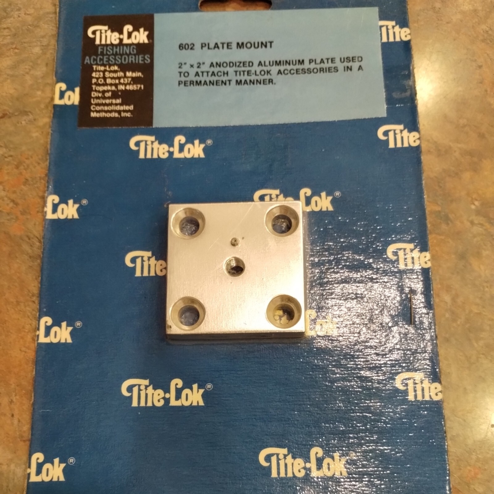Tite-Lok 602 Plate Mount 2 X 2 Anodized Aluminum