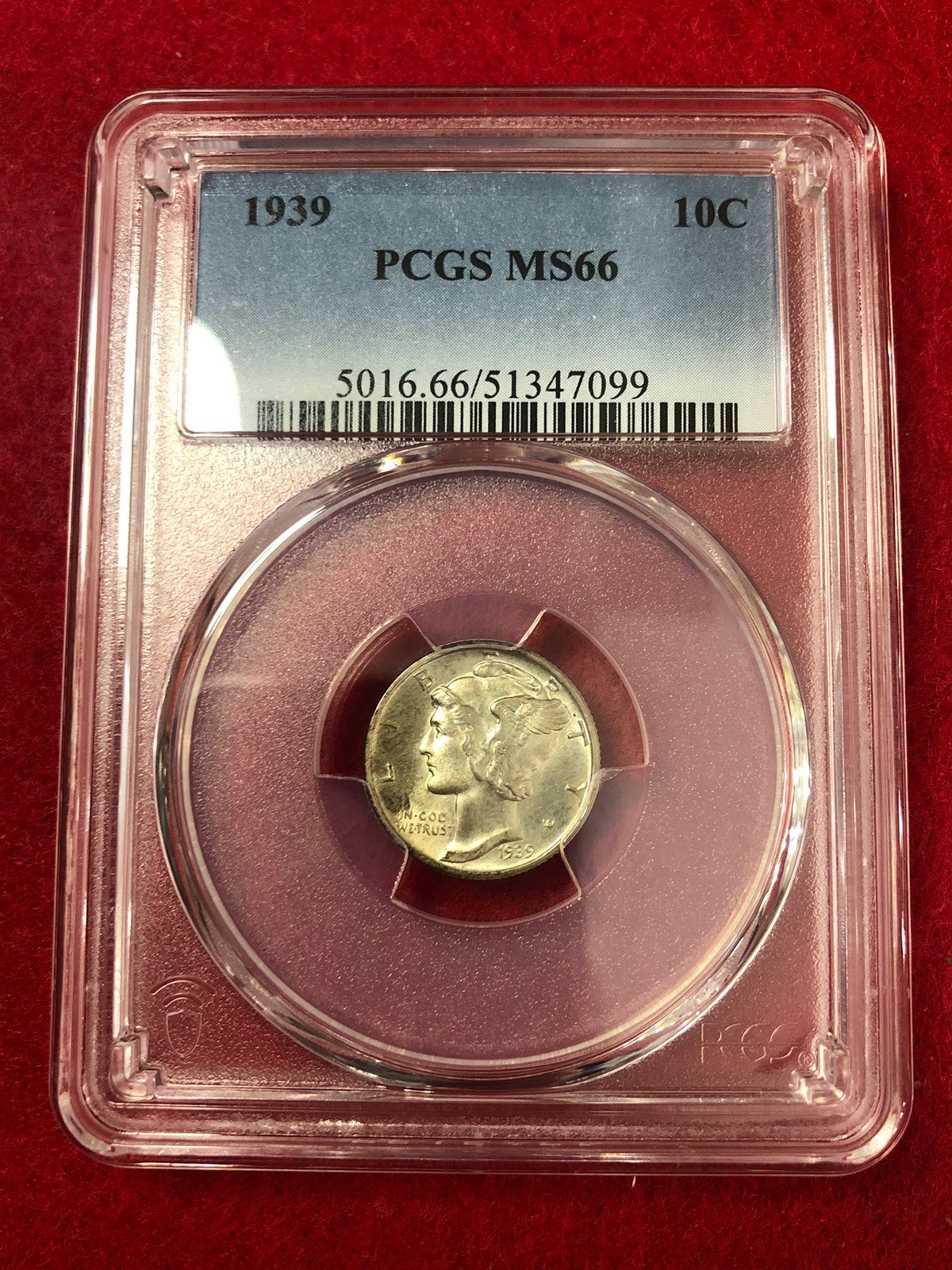 1939-P Mercury Dime PCGS MS66 Nice Eye Appeal Nice Strike