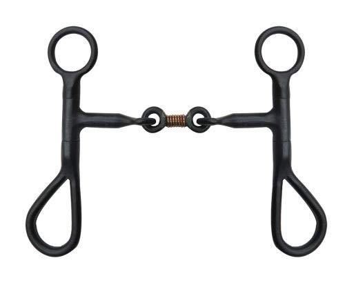 Showman Black Steel Copper Wrapped Dogbone Bit w/ Swivel Cheeks
