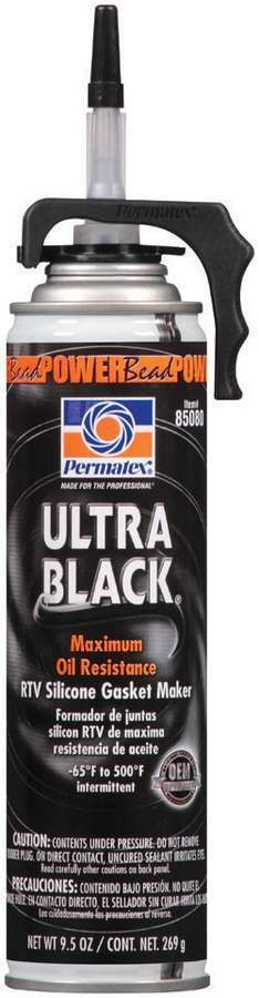 Permatex Sealant - Ultra Black - Silicone - 8.50 oz Aerosol - Each