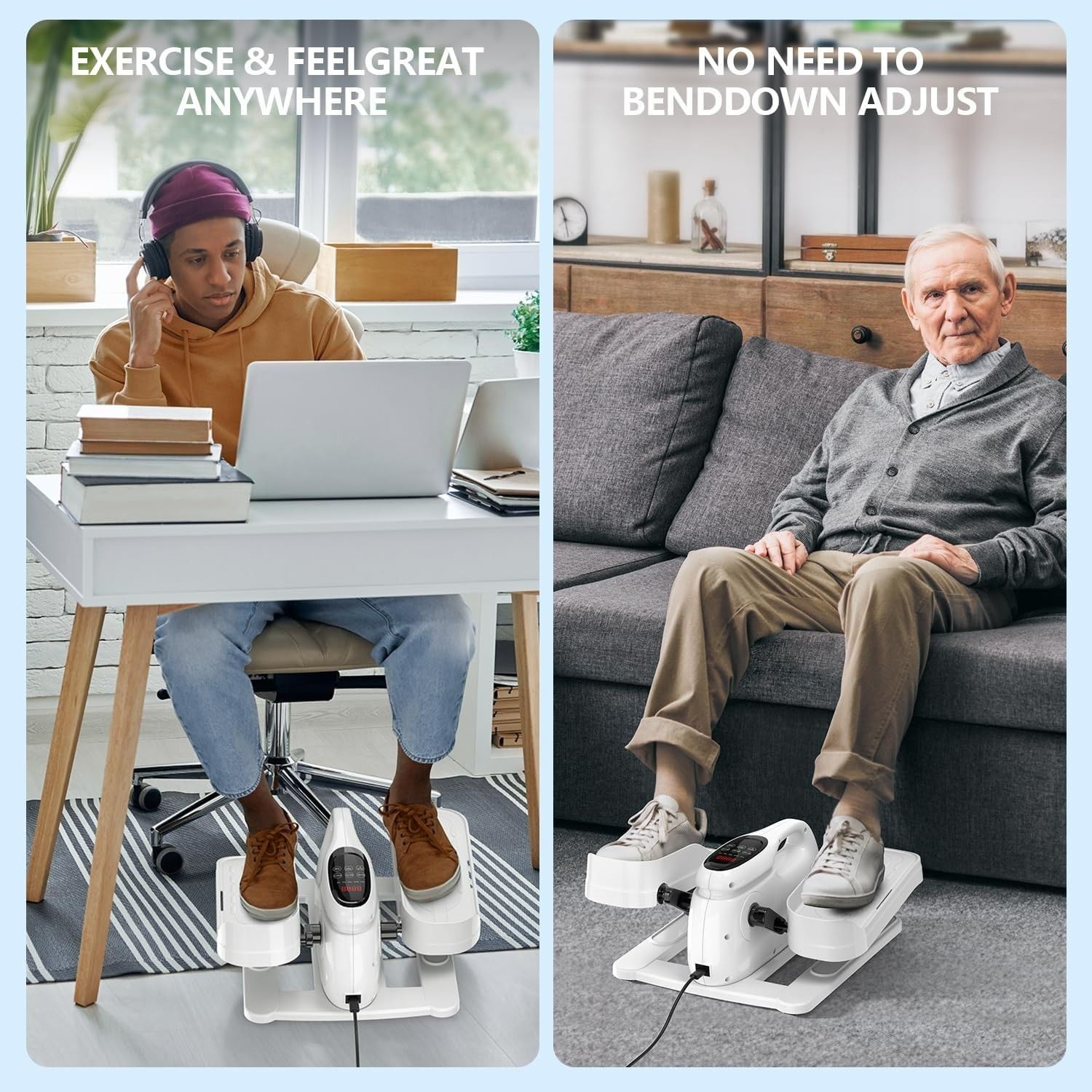 Ellipse Leg Exerciser for Seniors, Quiet & Portable Electric Seated Eclipse E