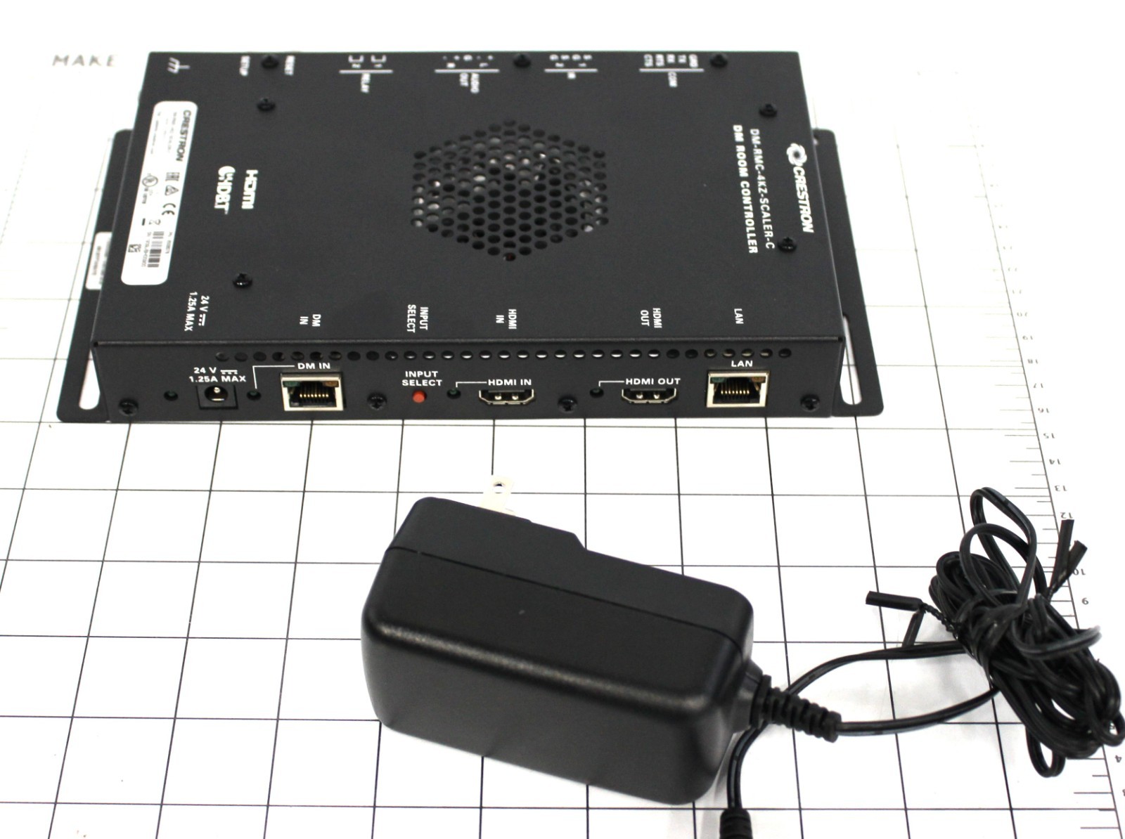 CRESTRON DM-RMC-4KZ-SCALER-C ROOM CONTROLLER W/AC-ADAPTER