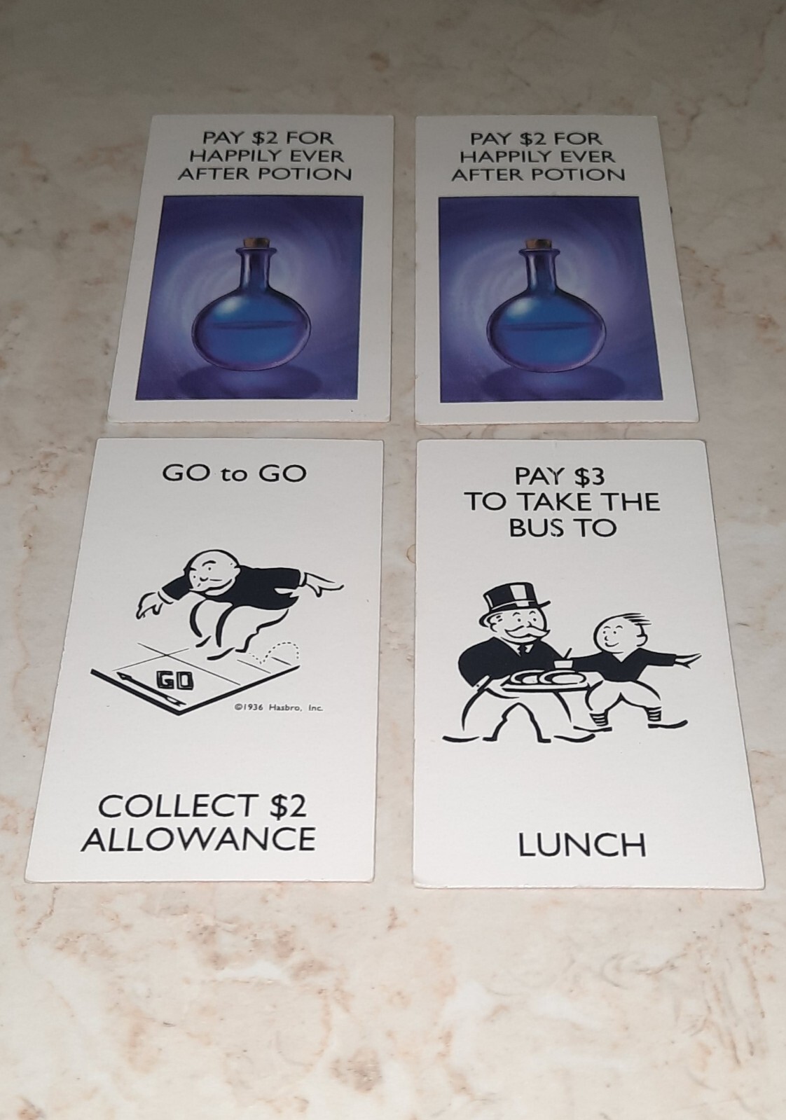 Shrek Monopoly Junior Board Game Replacement Piece Chance Cards