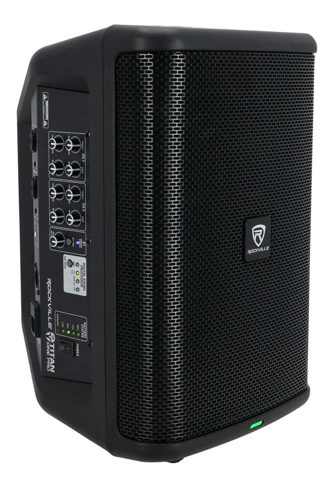 Rockville TITAN ONE PRO Battery Powered Live Performance 8" PA Speaker+Stand