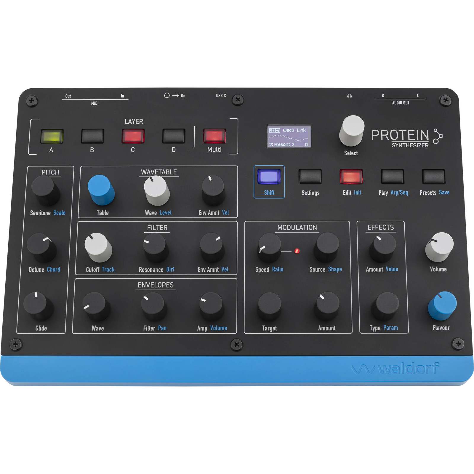 Waldorf Protein 8-Voice Desktop Wavetable Synthesizer