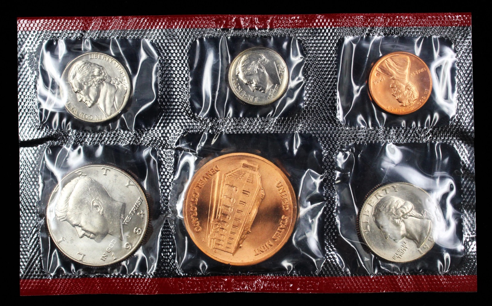 1984-D Denver Mint Souvenir Coin set Blue-color envelope (L6014)