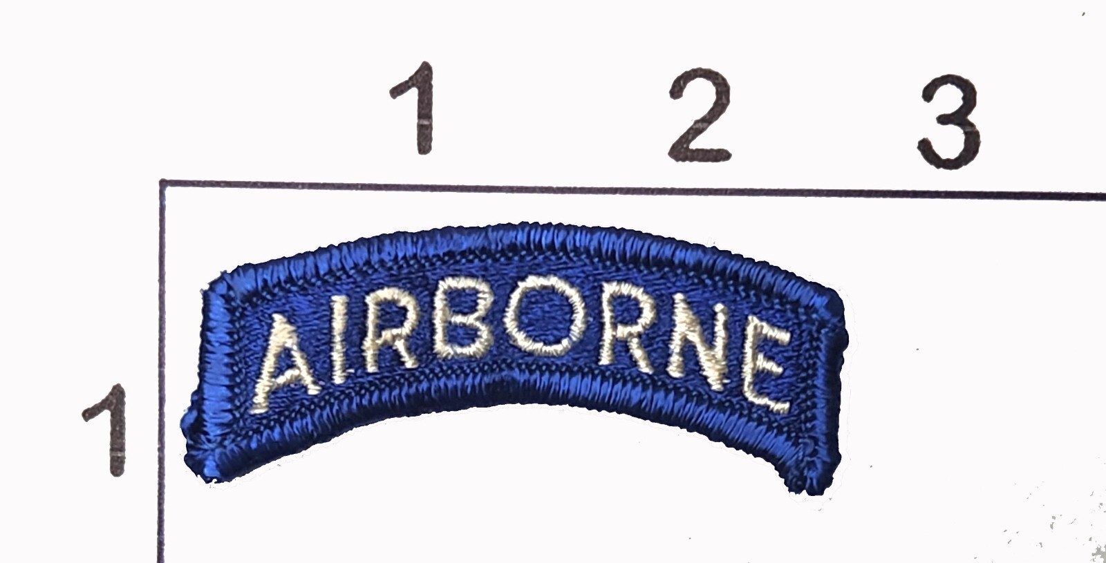 Airborne Patch 1994 United States Army White on Blue Rocker Badge Embroidered