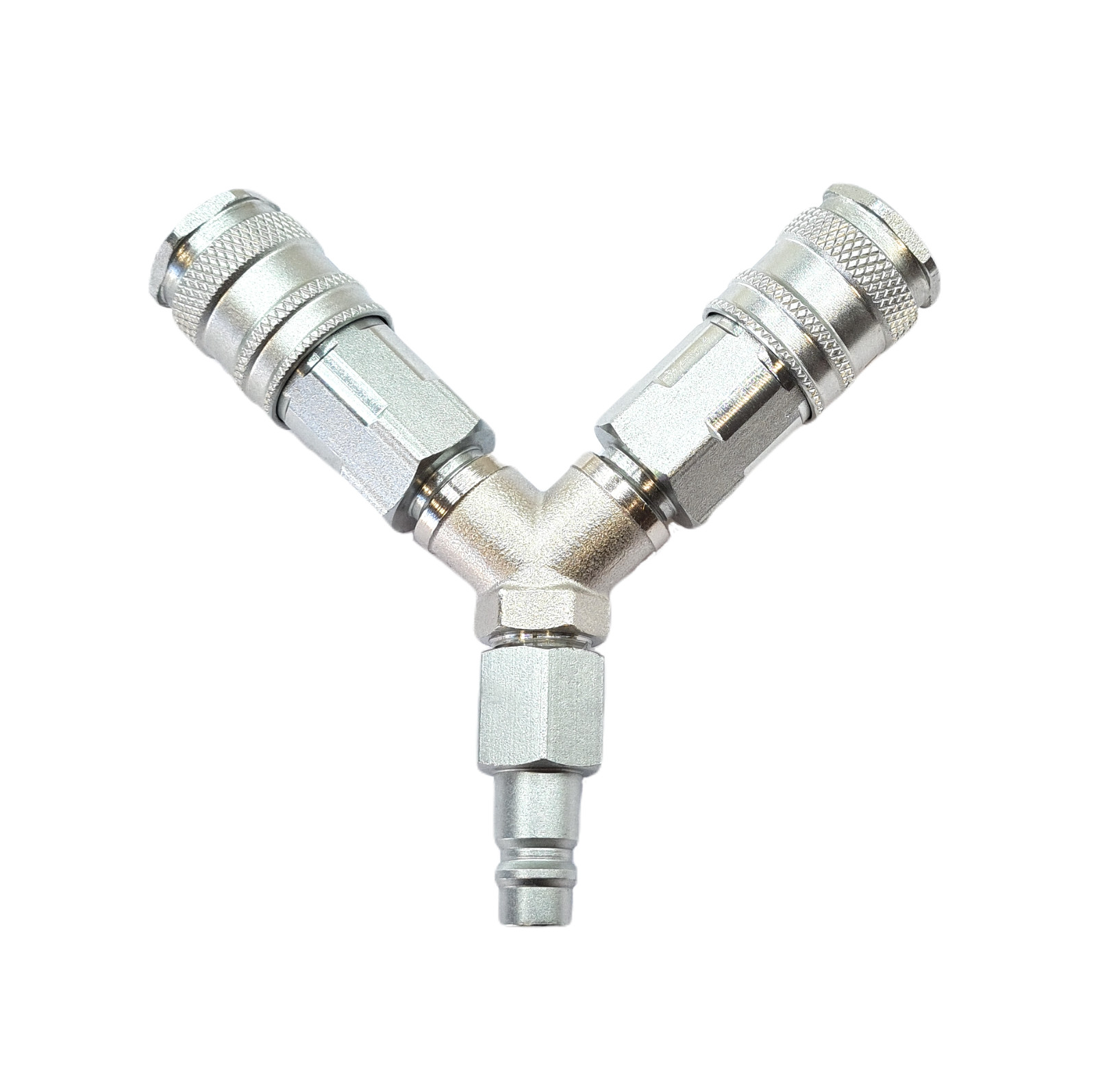 3 Way 1/4" BSP Euro Standard Y Piece Splitter Airline Coupling Adaptor Fitting