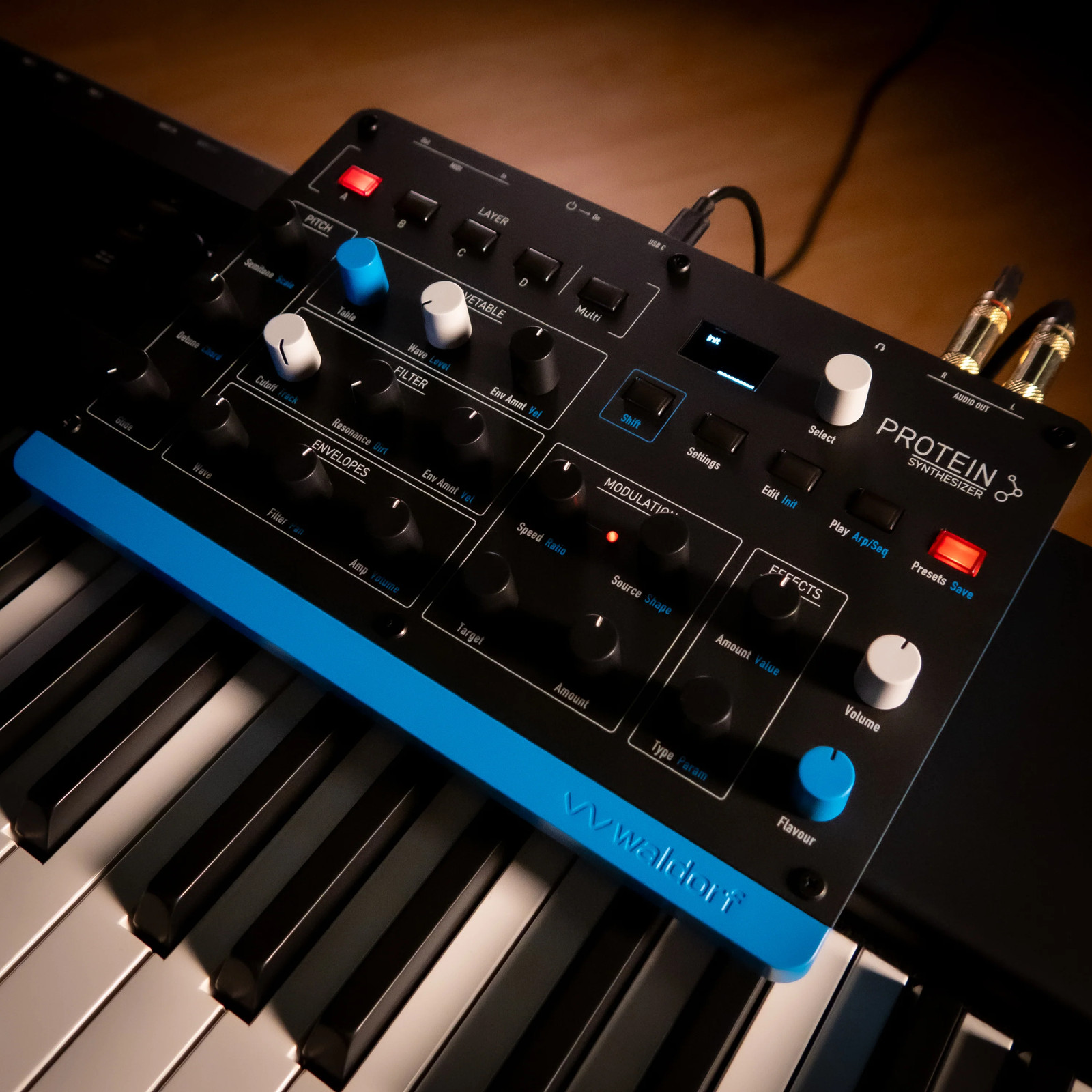 Waldorf Protein 8-Voice Desktop Wavetable Synthesizer