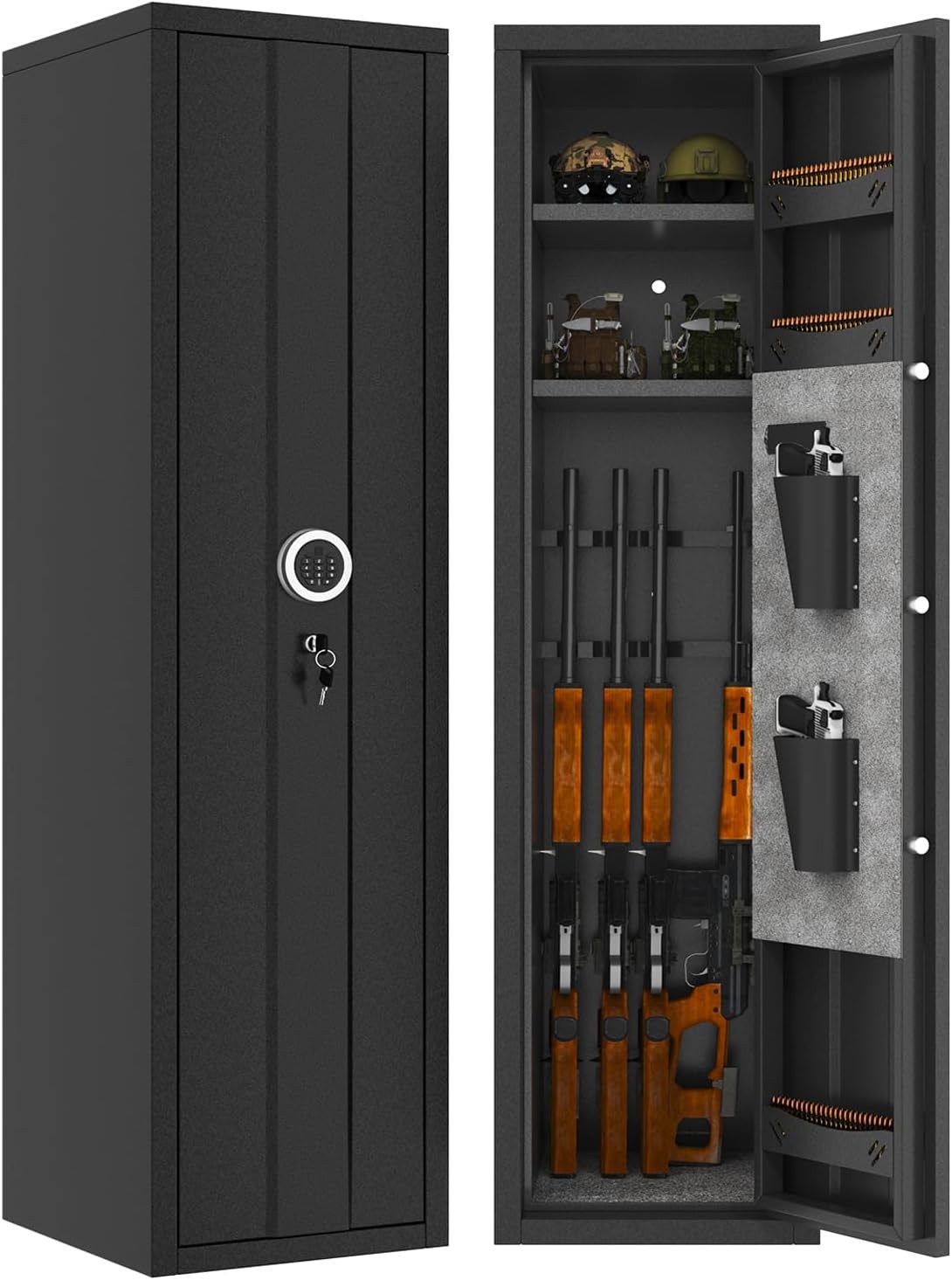 8-12 Gun Safe for Rifles and Pistols,No Assembly Required Gun Cabinet, Digital