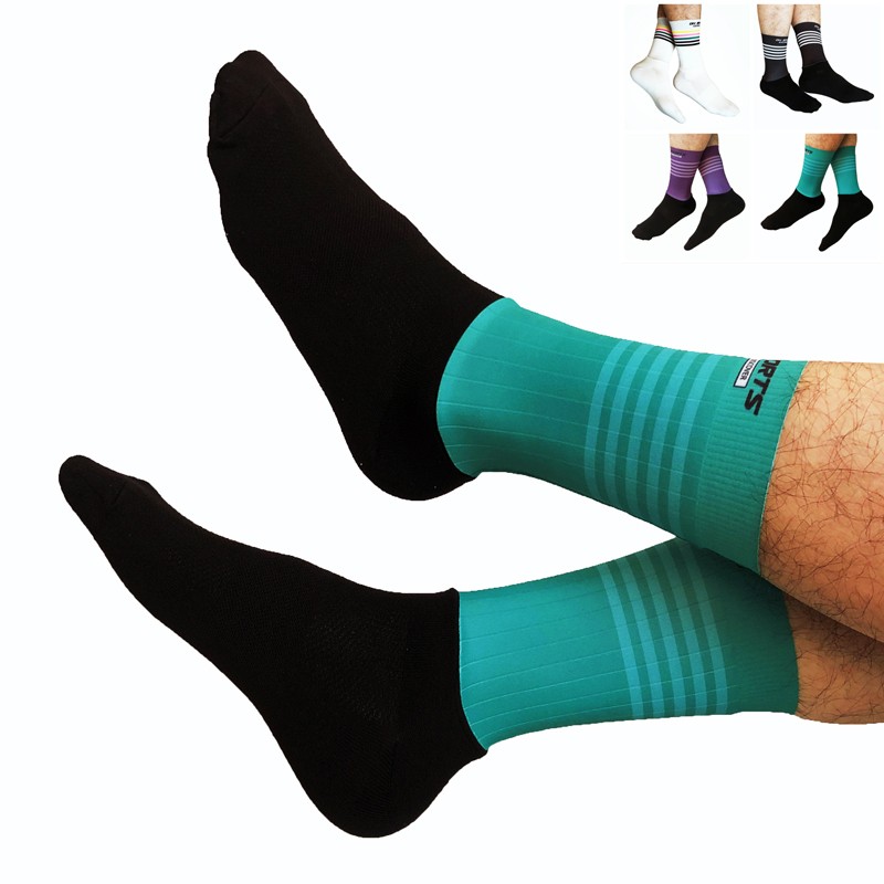 Pro Men Women XC Cycling Sports Ankle Socks Road Riding Bicycle Socks  Green MTB