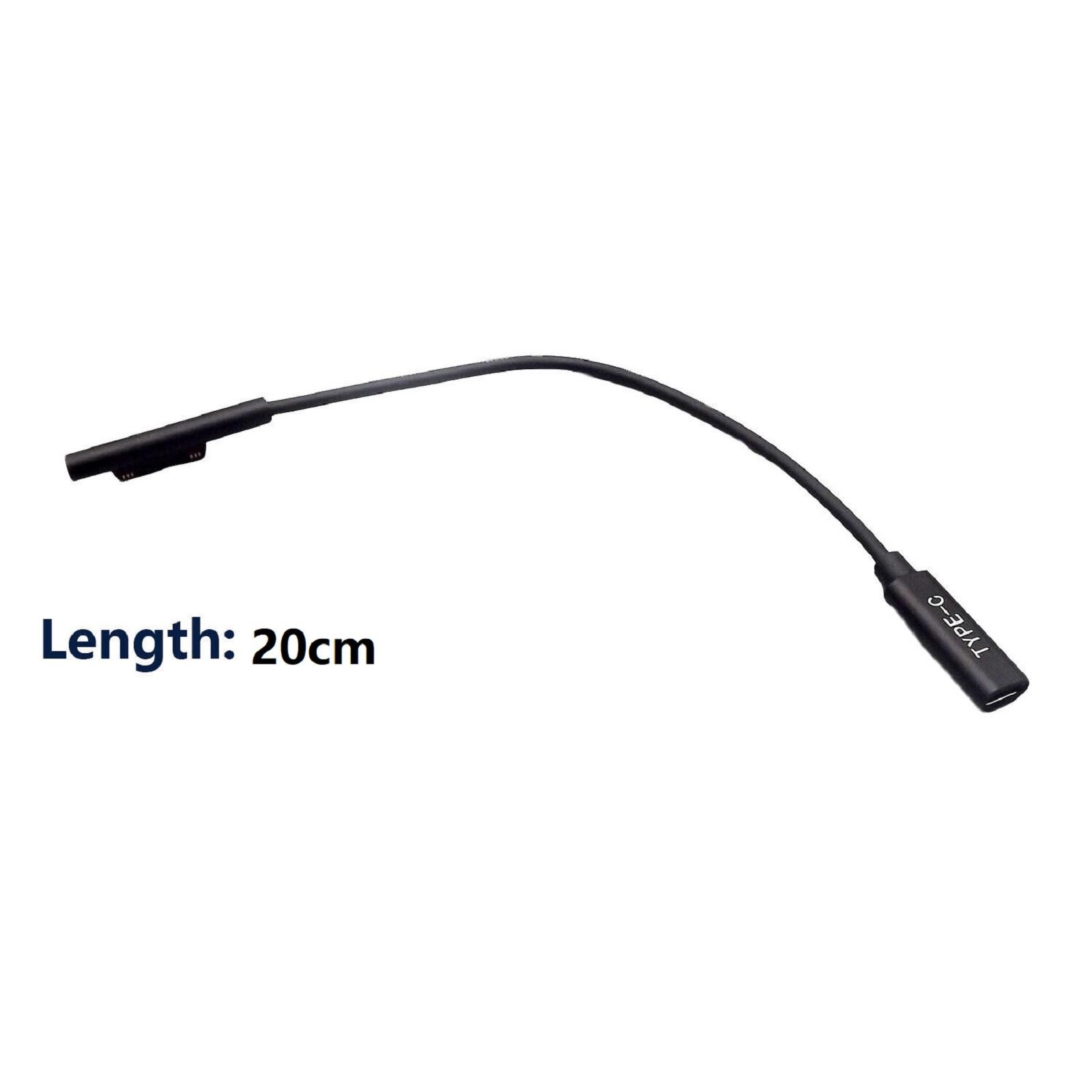20cmFast Charging USB Type-C Power Supply For Microsoft Surface Pro 4 5 6 Go d