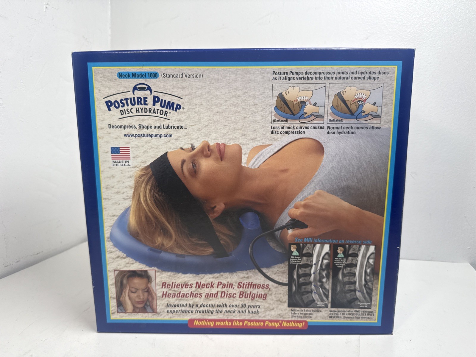 POSTURE PUMP Neck Pain Relief Cervical DISC HYDRATOR Model 1000