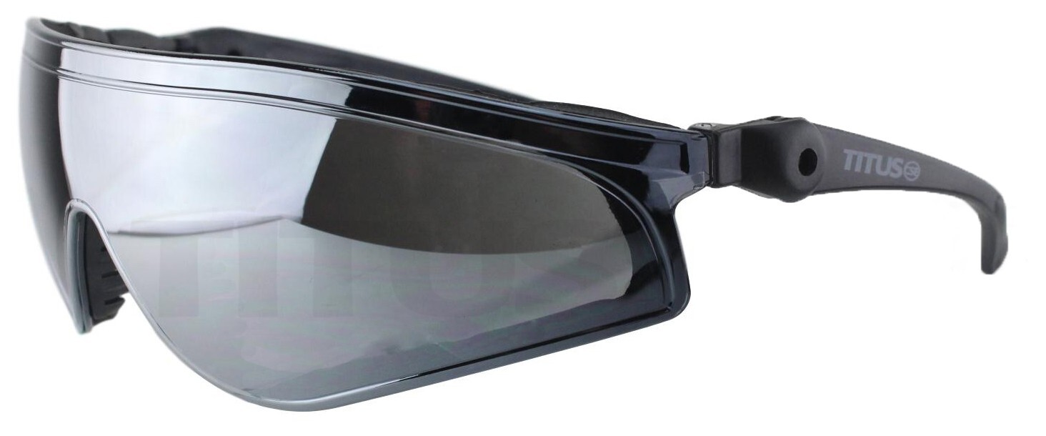Solid Lens Mirror Biker Sunglasses Adjustable Arm Stem Mirror Padded Z87 DOT