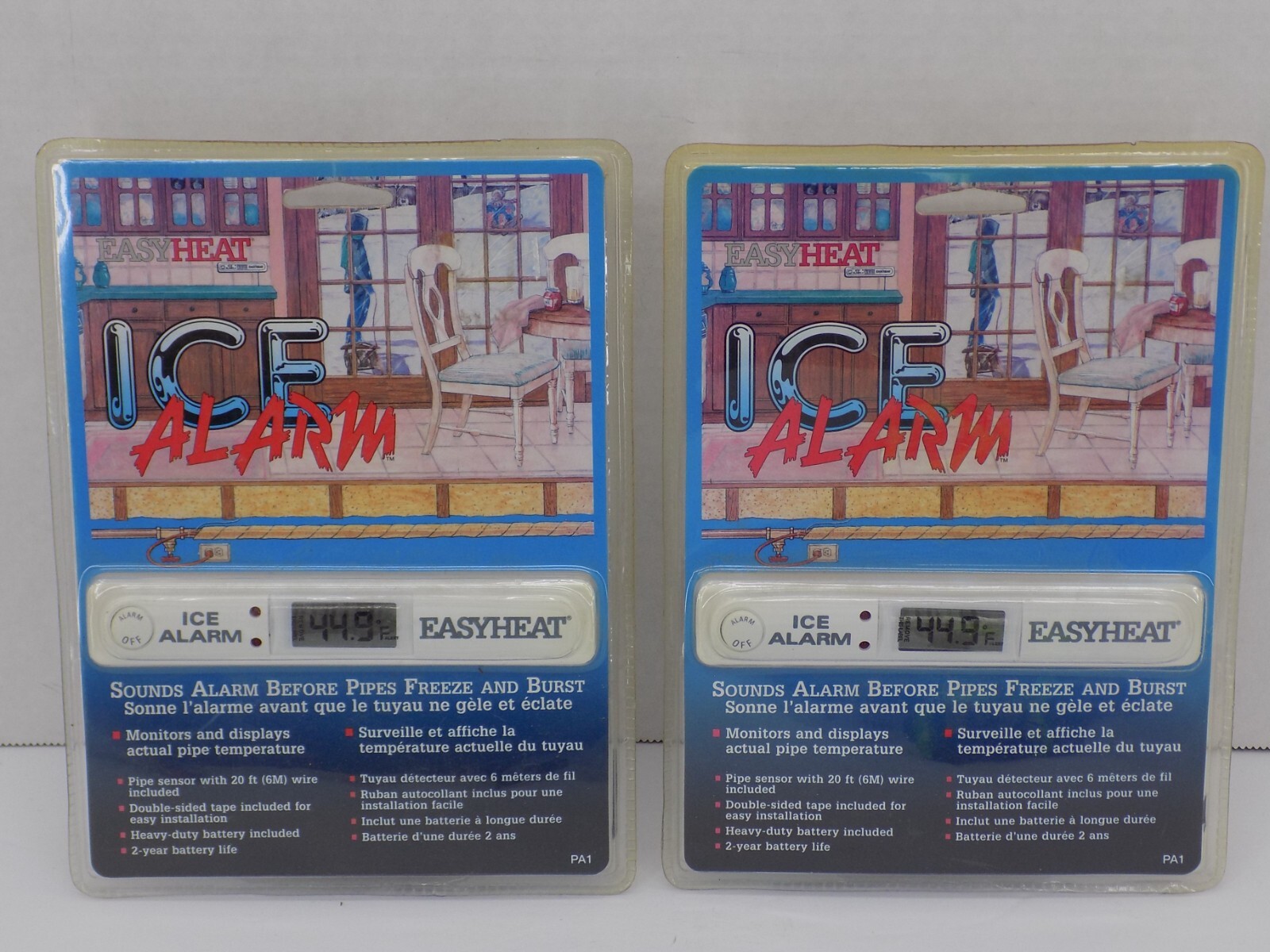 LOT OF 2 NEW Ice Alarm Easy-Heat Ice Alarm PA1 Alarm Pipe Freeze and Burst