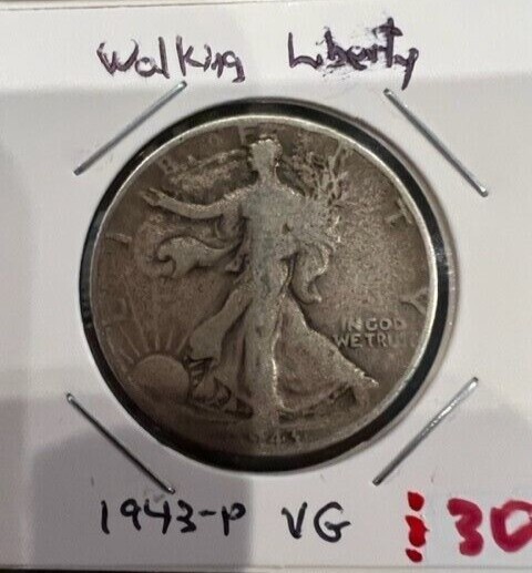 1943 | 50C | Walking Liberty Half Dollar | Item #8D | Nice Coin