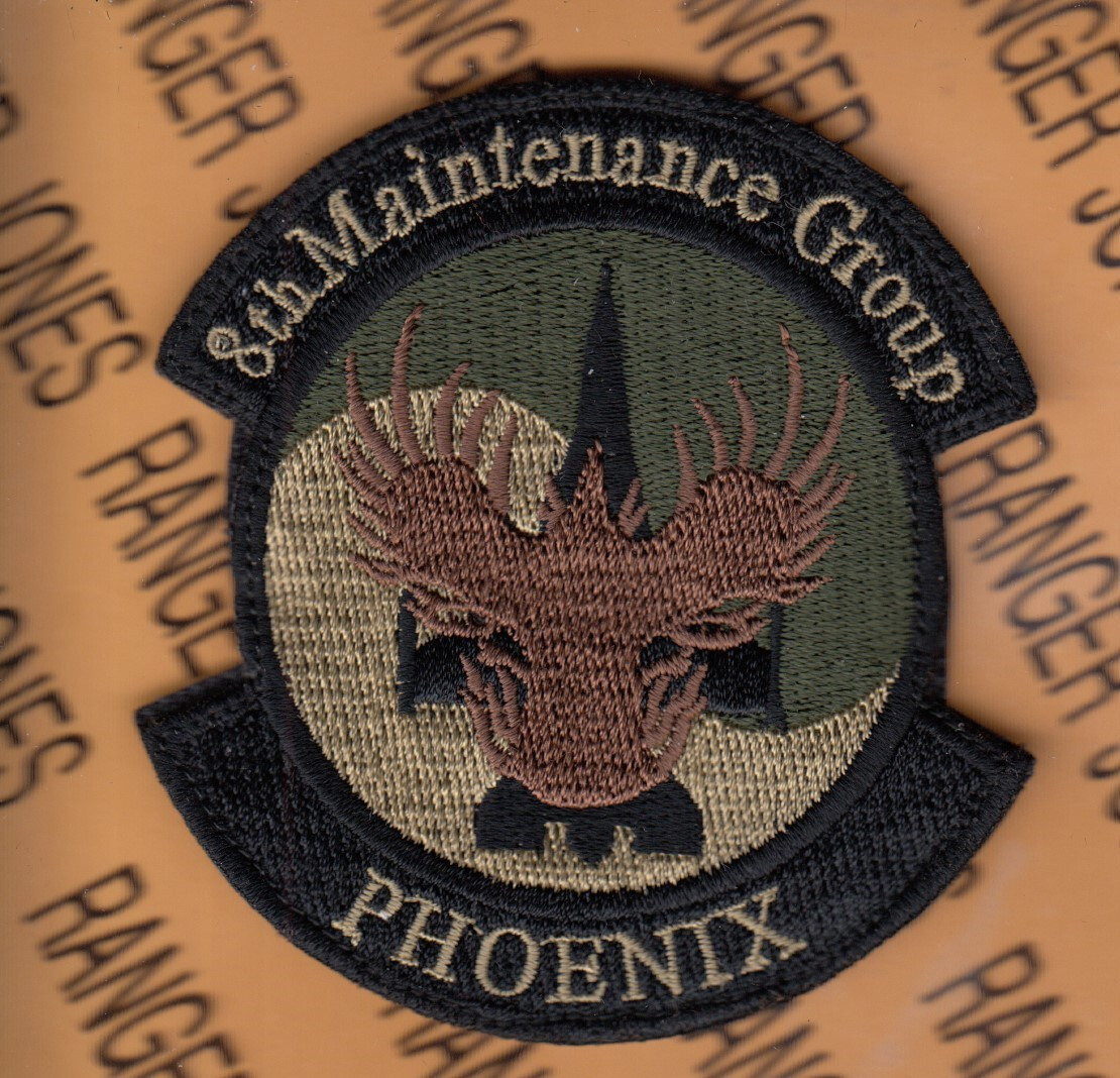 USAF Air Force 8th Maintenance Group 3.25" OCP w/ HOOK patch c/e