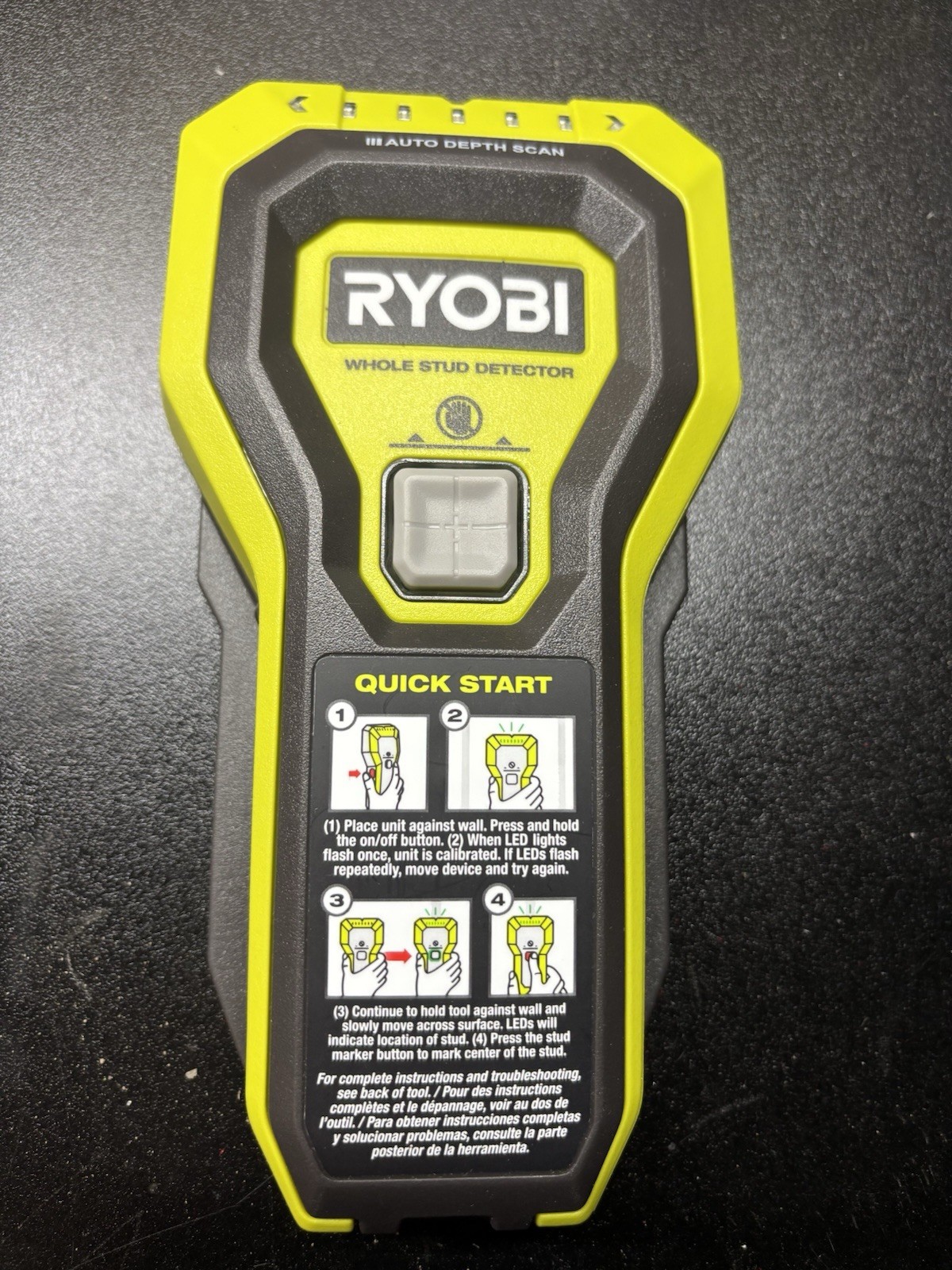 RYOBI ESF5002 Whole Stud Finder Auto Depth Scan Tech Hand-Held Multiple LED A21