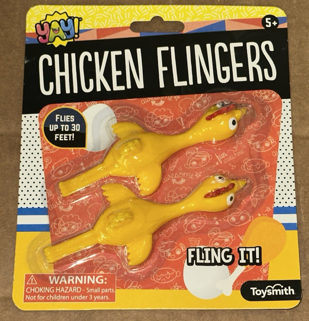 Chicken Flingers! - Soars Up To 30 Feet! Two Per Package! Yay! Toysmith! NEW NOS
