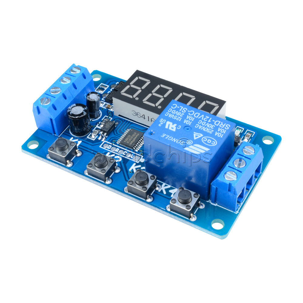 DC 12V Trigger Cycle Automation Timer Delay Relay Module 3-4 Digital LED
