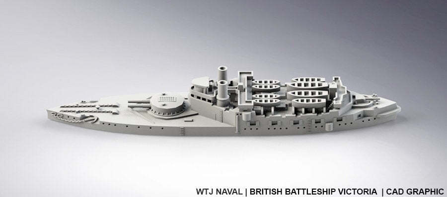 Victoria - UK Royal Navy - Pre Dreadnought Era - Wargaming - Axis and Allies - N