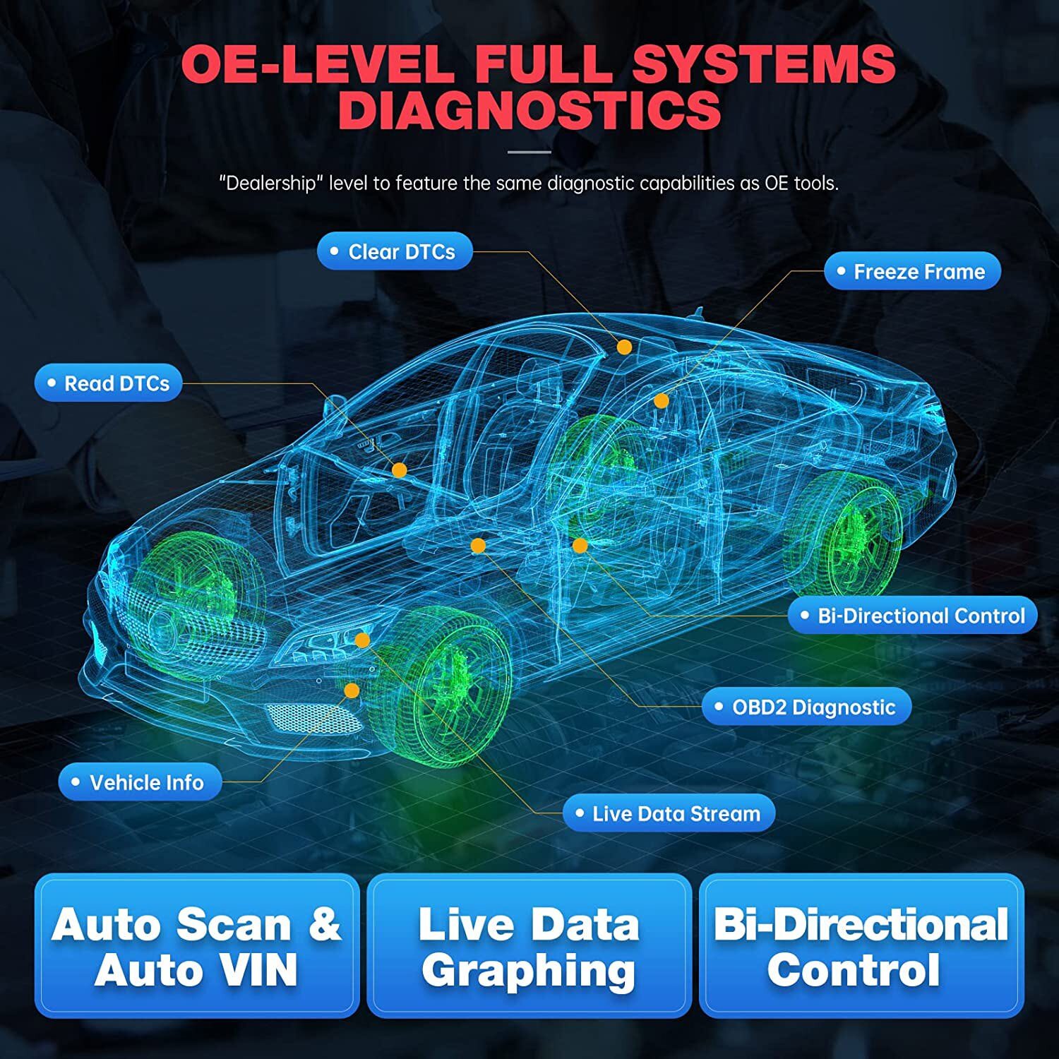 XTOOL D8BT Auto Full System Diagnostic Bidirectional Tool Key Coding 38+ Resets