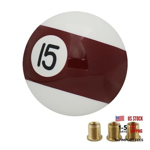 Billiards Shift Knob Driving Handle Lever Round Ball Cool Gear No.15 Brown