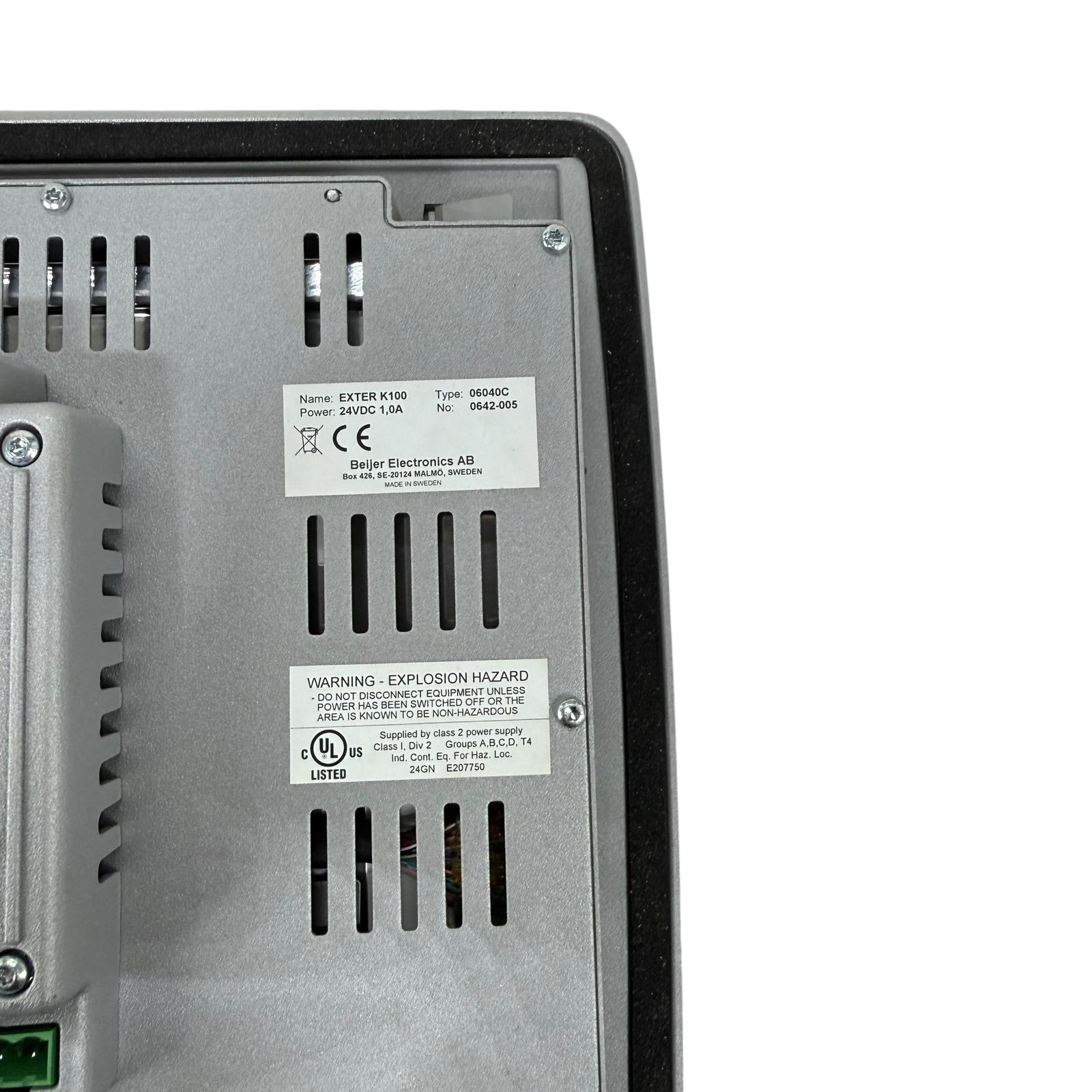 Beijer Exter T100 Type 06040C HMI