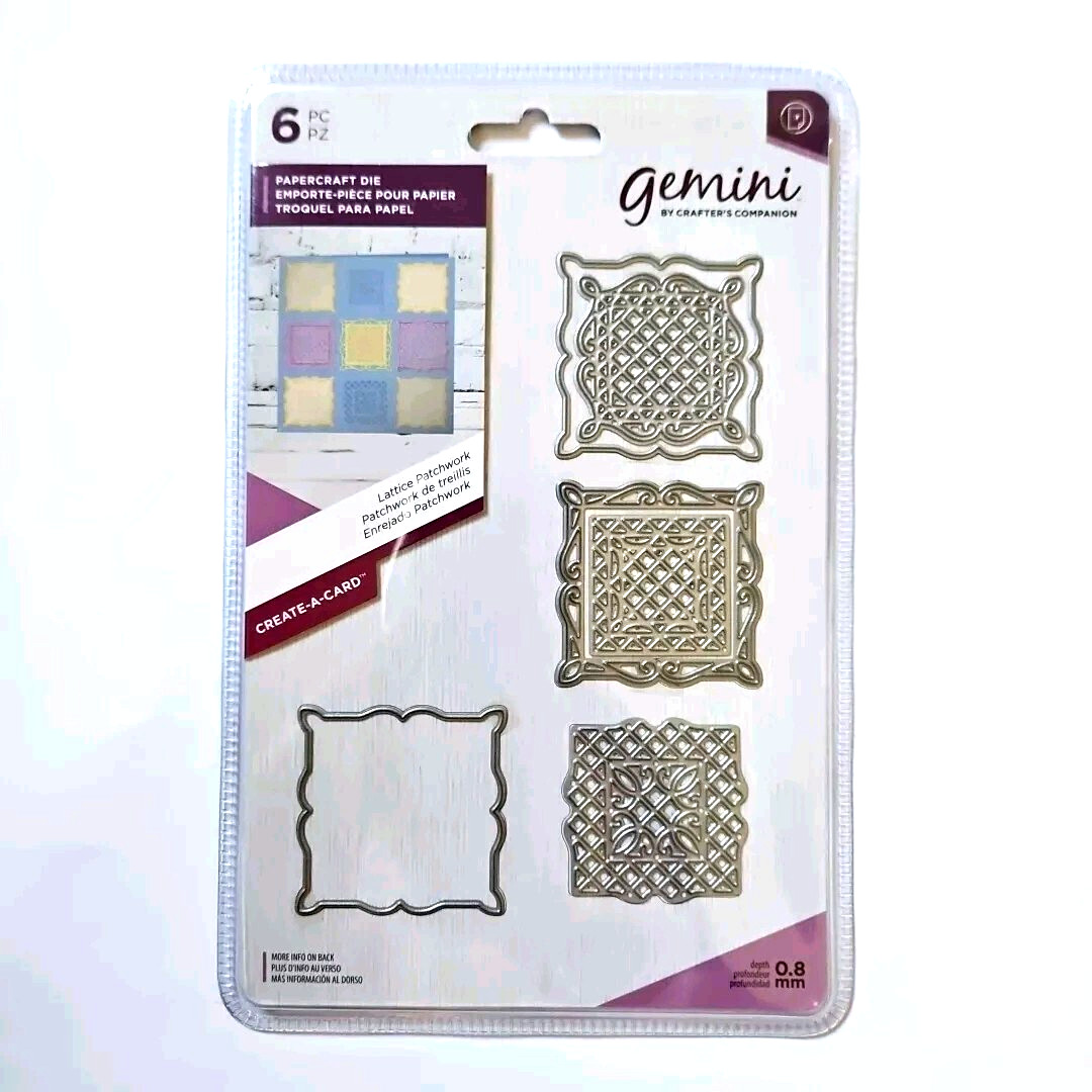 LATTICE PATCHWORK Crafter's Companion Cutting Dies Gemini Quilty Cards um371