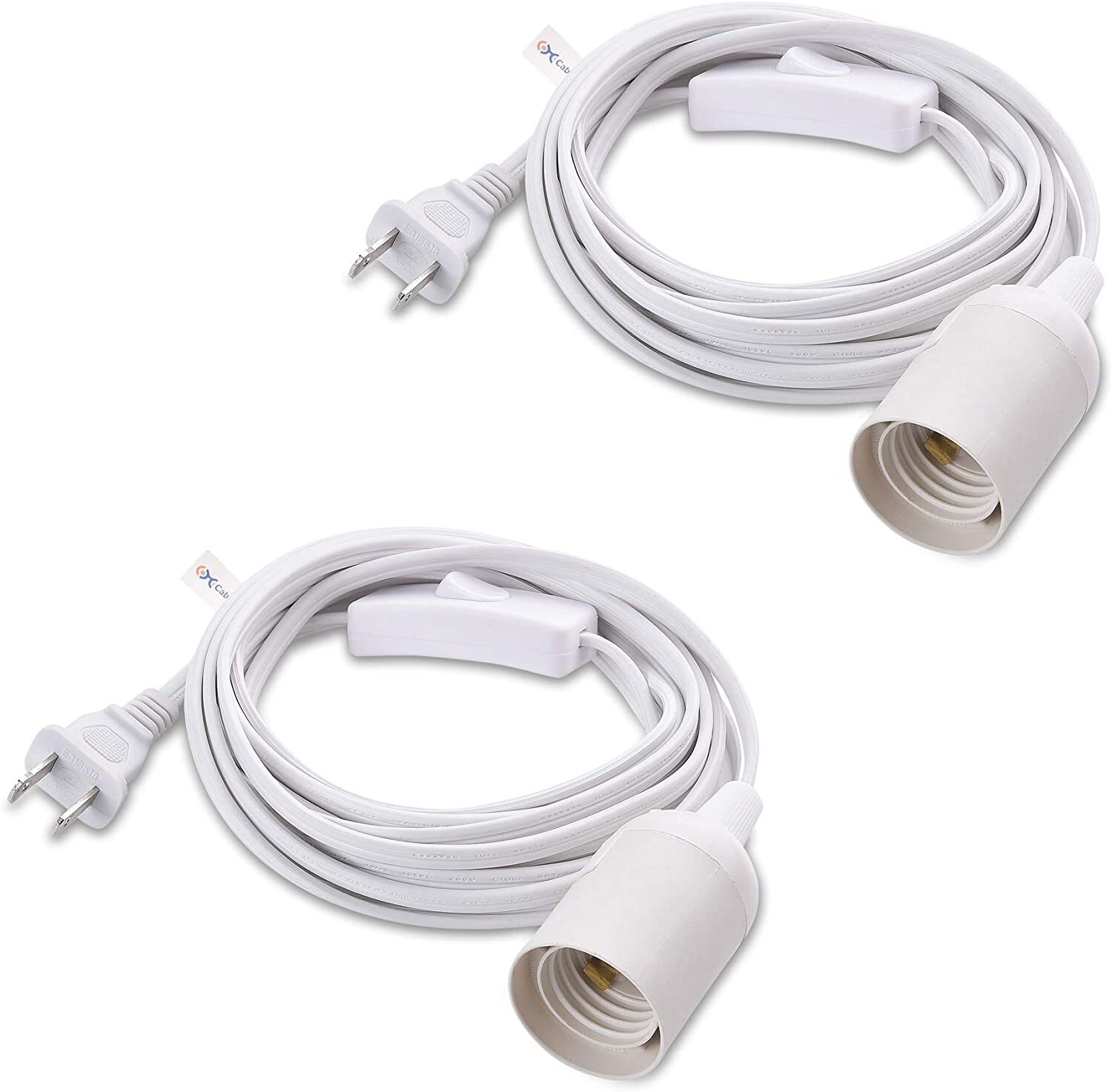 4 Pack 6FT Power Cable Cords E26/E27 Socket Wire Adapter Base with On/Off Switch