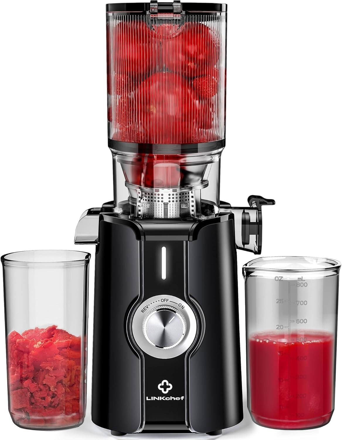 Rush Clear Slow Masticating Juicer Machines, Cold Press Juicer with No-Prep 4...