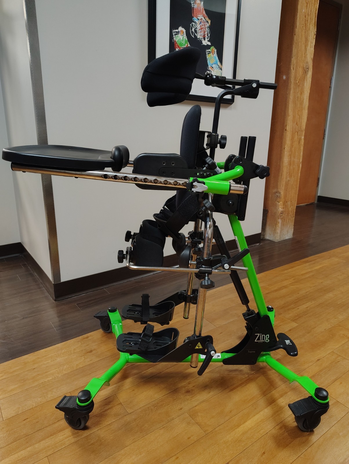 Altimate Medical Zing Size 1 Mobile Supine Stander Standing Frame Pediatric Tray