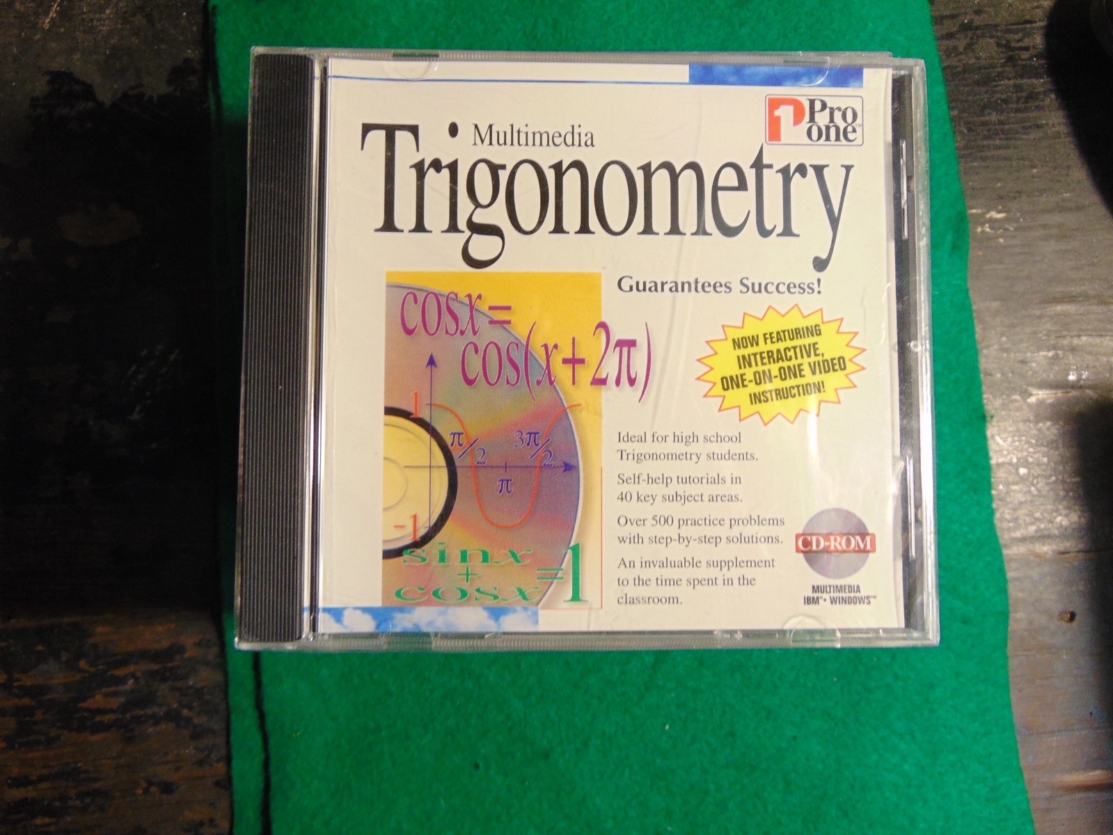Pro One Multimedia Trigonometry (PC CD-ROM, 1995)
