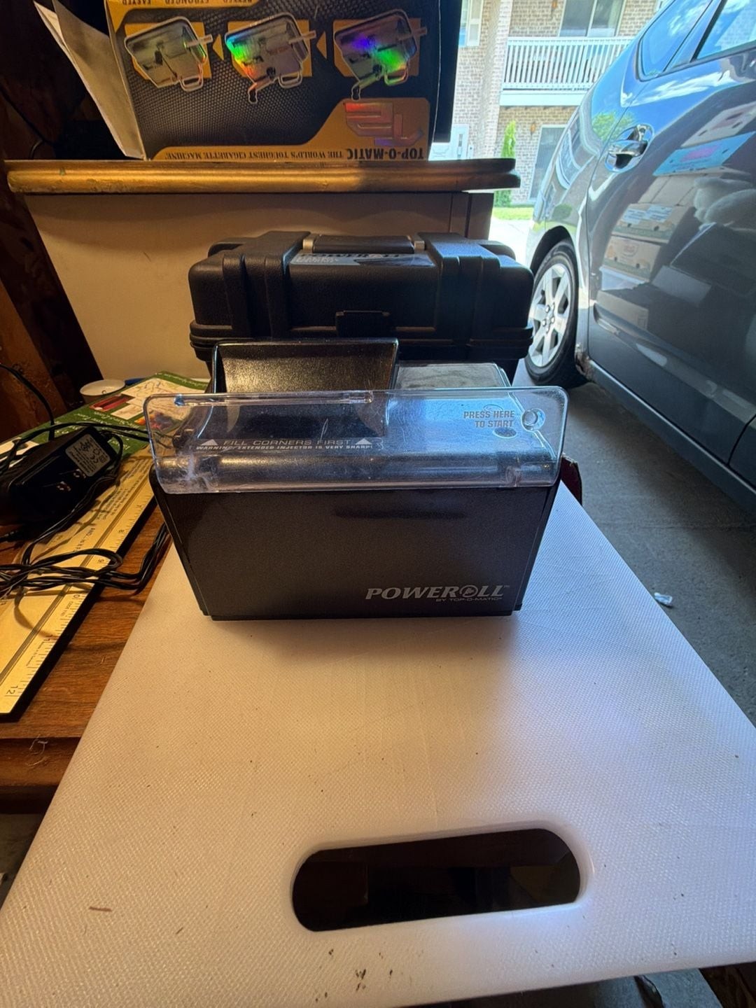 Top-O-Matic PoweRoll Electric Cigarette Injector Machine with Carrying Case