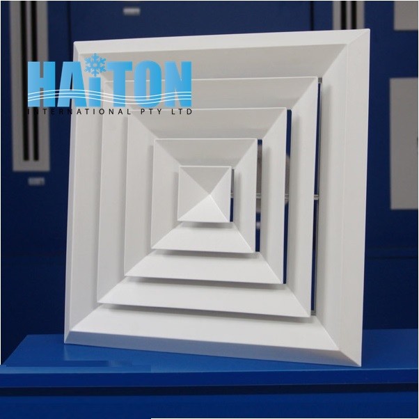 DUCT SQUARE CELILING AIR DIFFUSER/ ALUMINUM WITH ADAPTER Mode:BD4 225x225mm