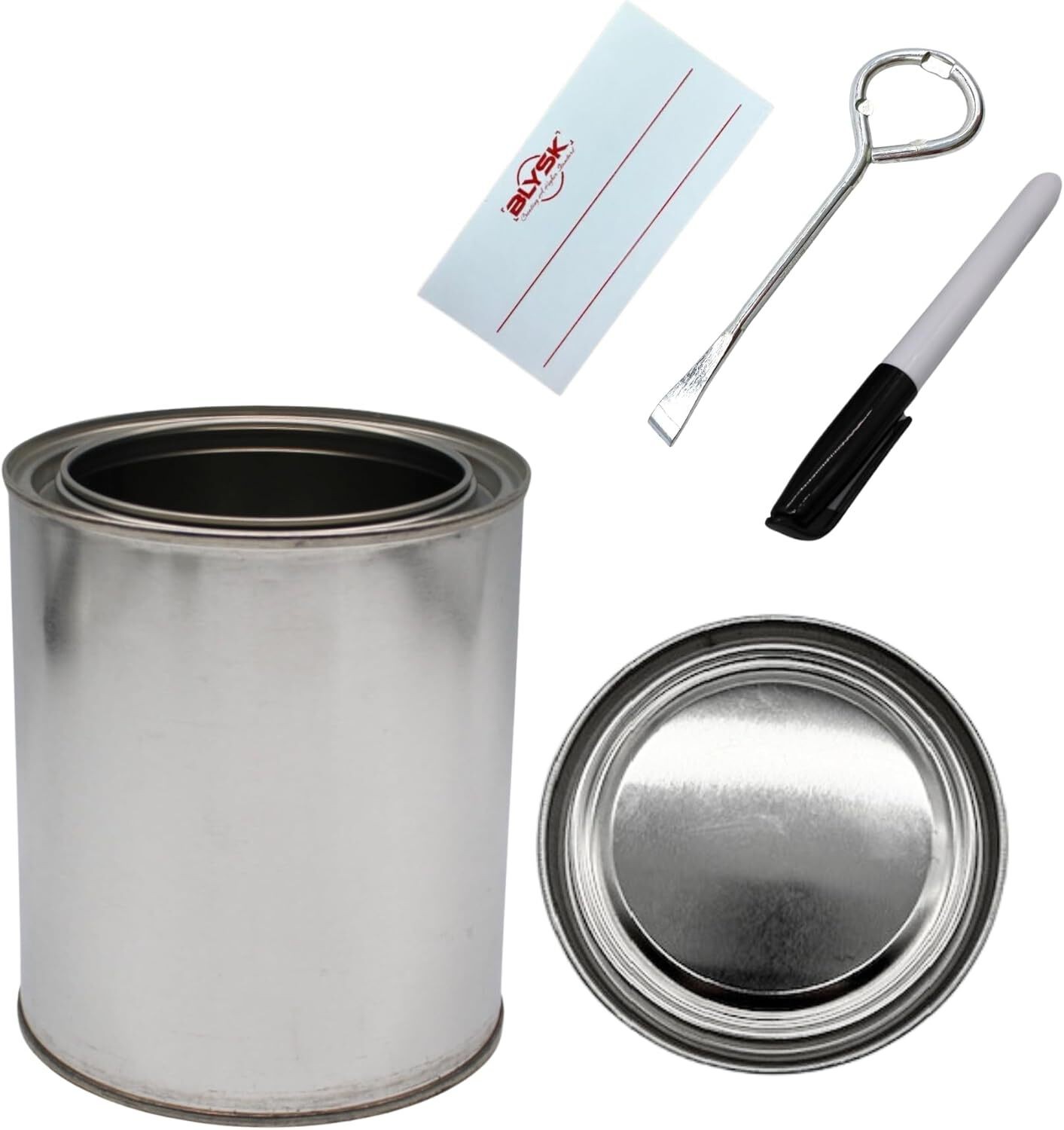 Blysk Empty Paint Cans with Lids – Quart/32 oz Unlined Containers for Paint, Sol