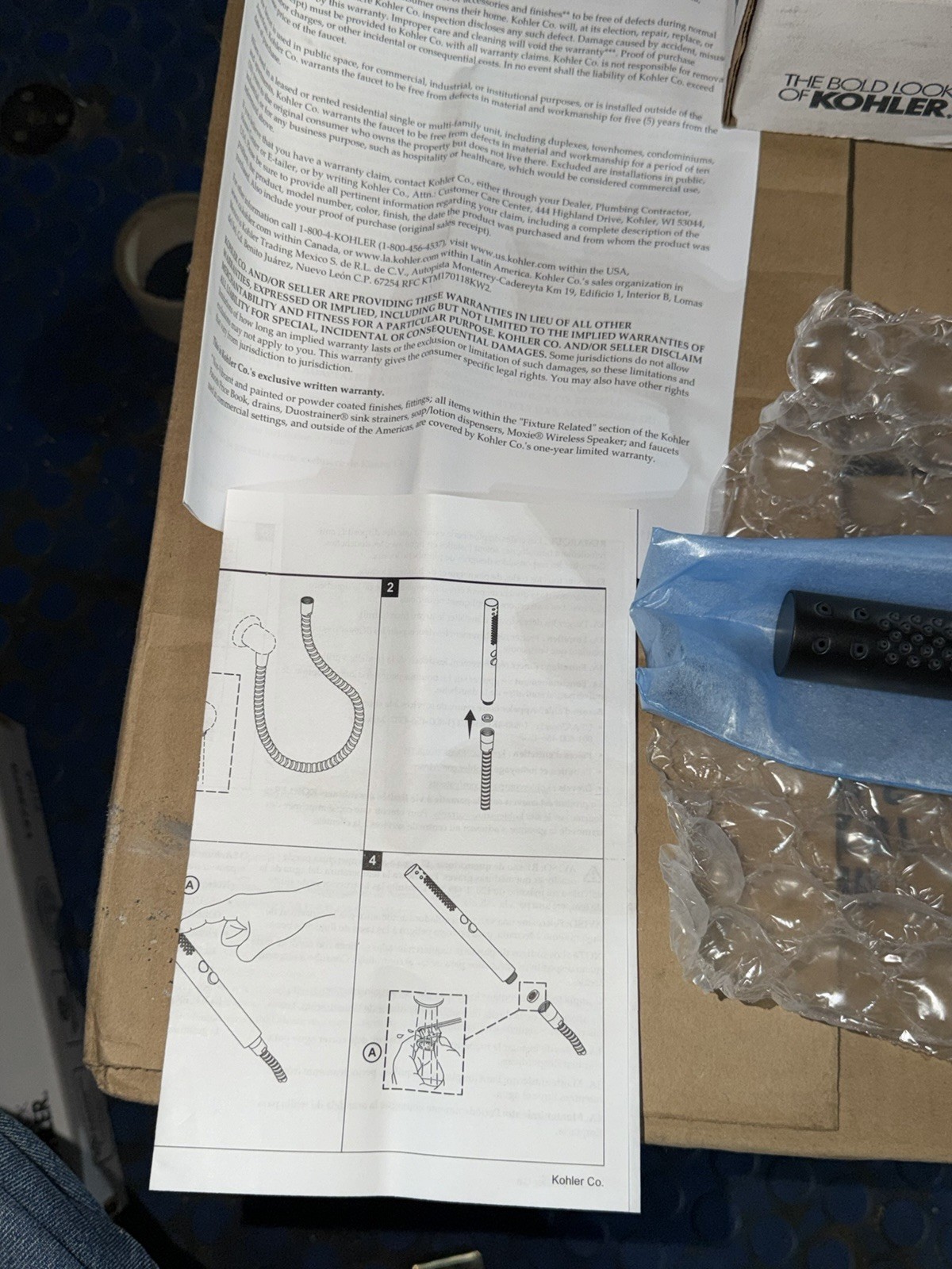 Kohler K-21335-G-BL Shift Round Multi Function Hand ShowerHead Matte Black NEW