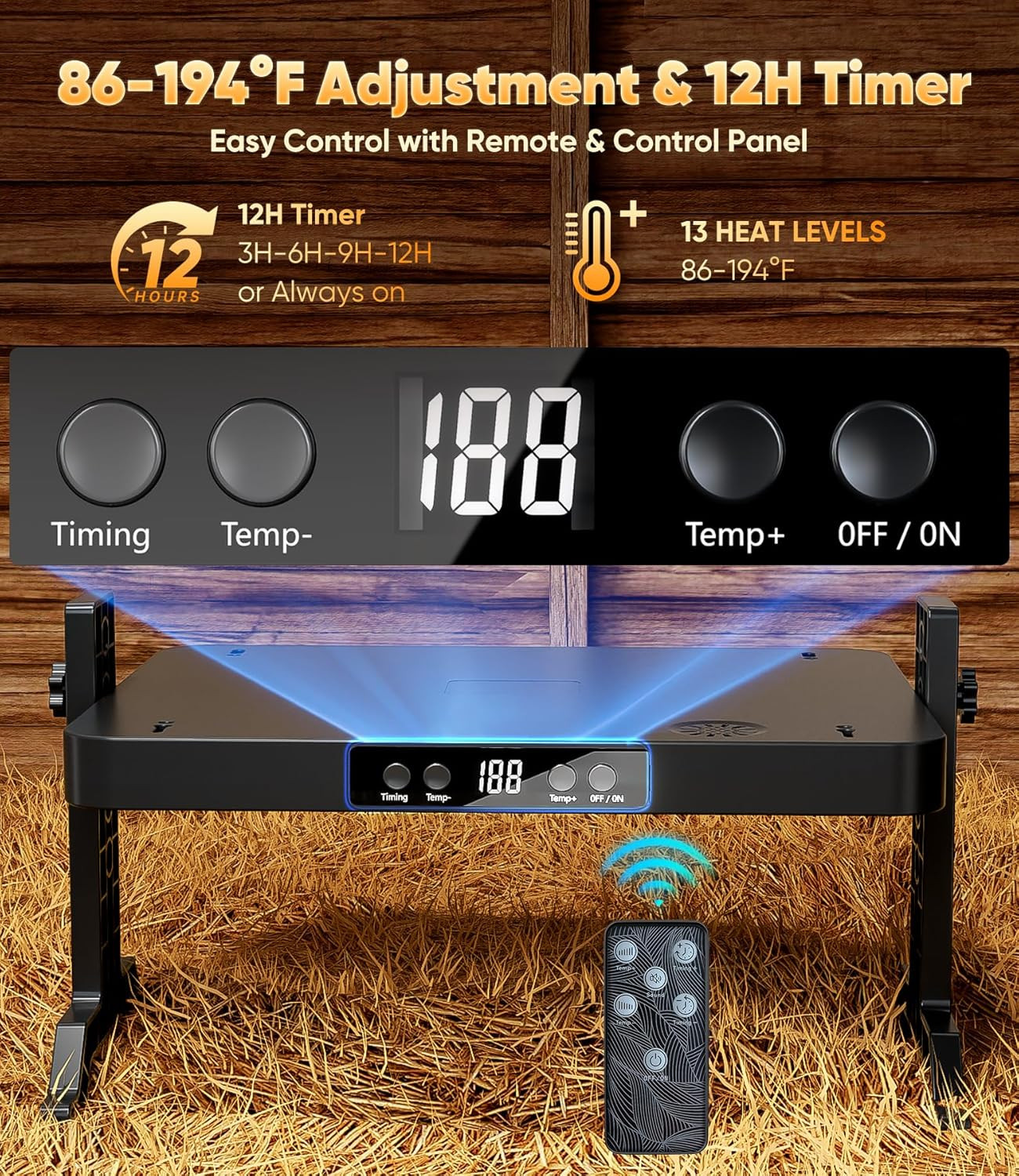 Smart Brooder Heating Plate, 2-In-1 Chicken Coop Heater & Chick Brooder, 200W Ra