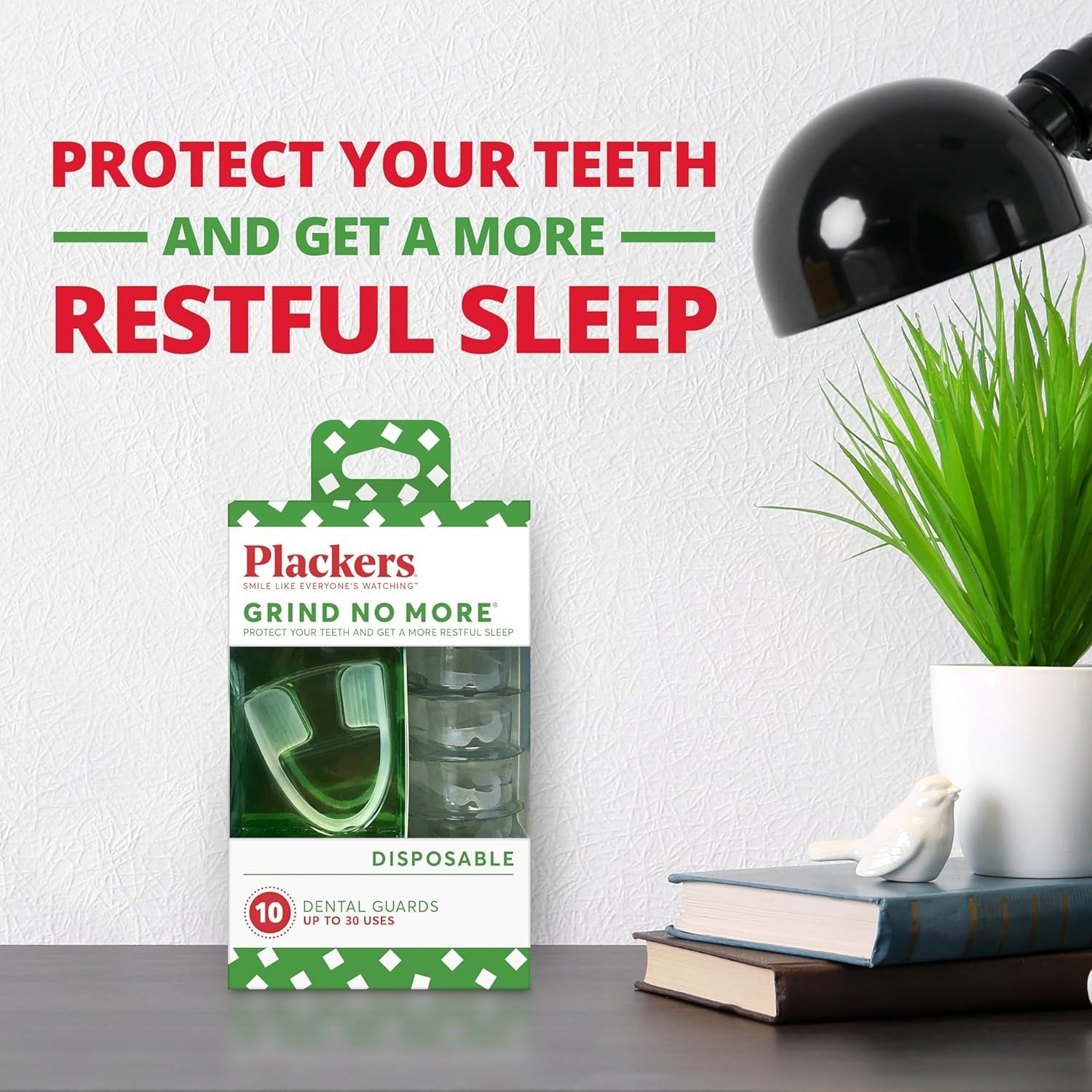 Teeth Grinding Solution: Plackers Grind No More Night Guard, 10 Count, Easy Use