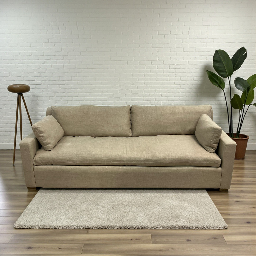 Restoration Hardware Belgian Track Arm Bench