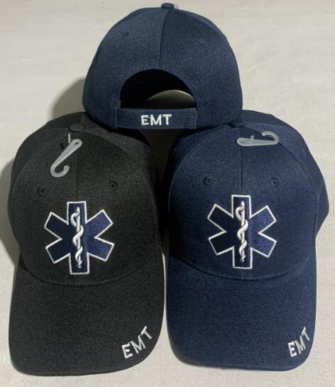 Emergency Medical Technician EMT EMBROIDERED BASEBALL STYLE HAT CAP (BLUE)