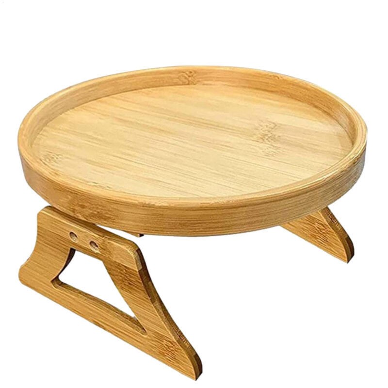 Sofa Arm Tray Table Pine Wood Couch Armrest Table Tray Sofa Arm Clip Table