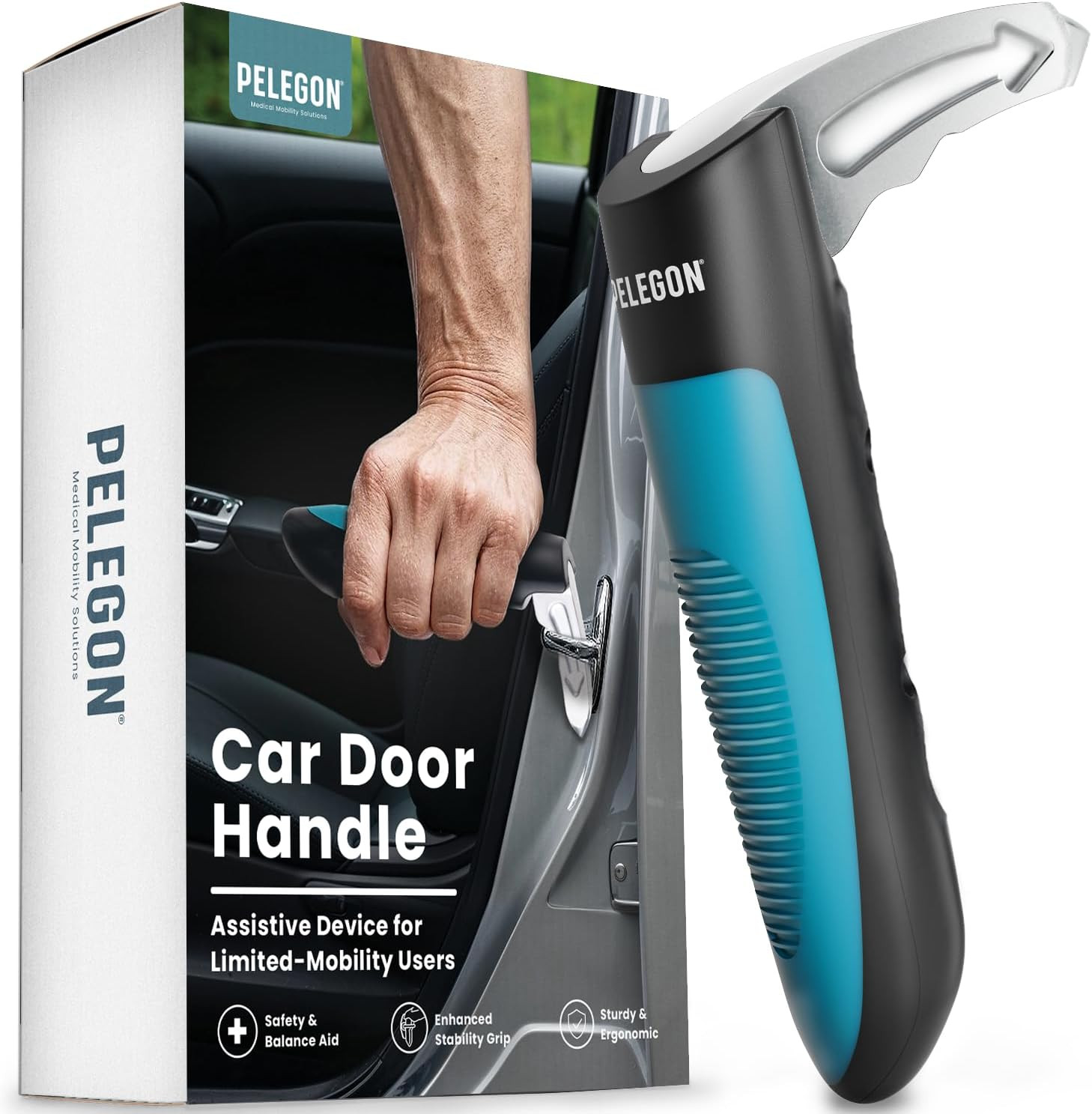 Car Door Handle for Elderly (1 Pack) Car Cane Assist Handle with Anti-Slip Grip,