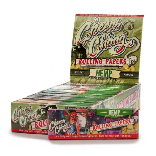 Cheech and Chong 1 1/4 Rolling Papers AUTHENTIC Hemp 50 Lvs/Pk 1/Pk USA SHIPPED!